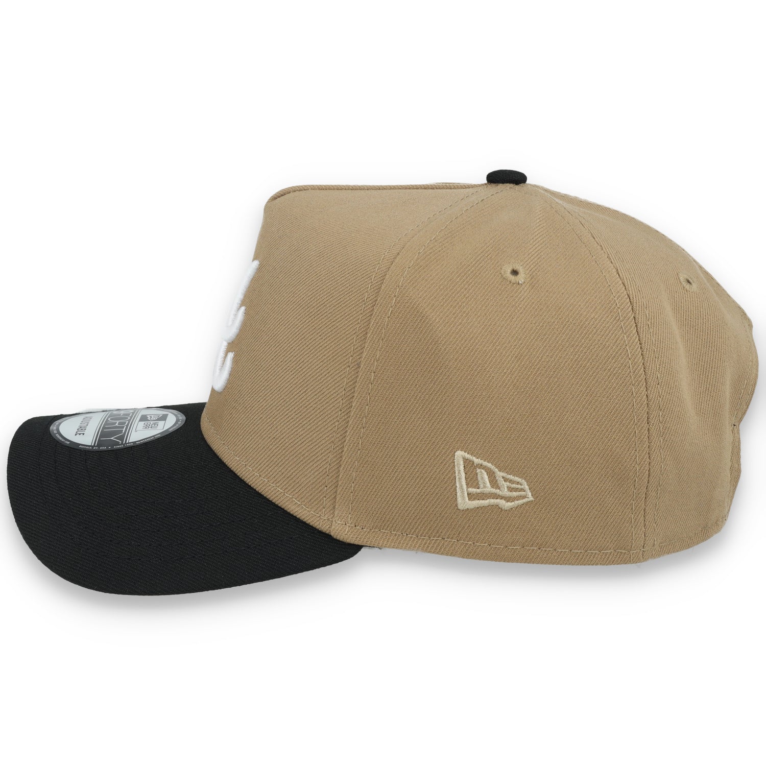 New Era Atlanta Braves 1995 World Series Side Patch A Frame 9FORTY Adjustable Hat-Khaki