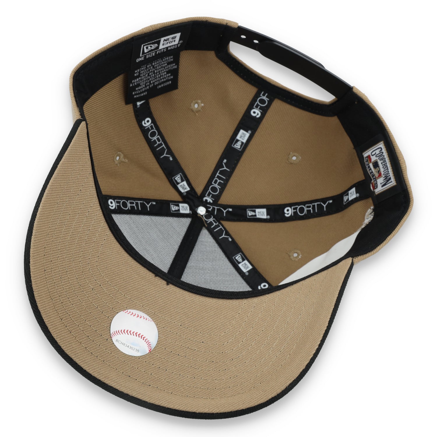 New Era Atlanta Braves 1995 World Series Side Patch A Frame 9FORTY Adjustable Hat-Khaki