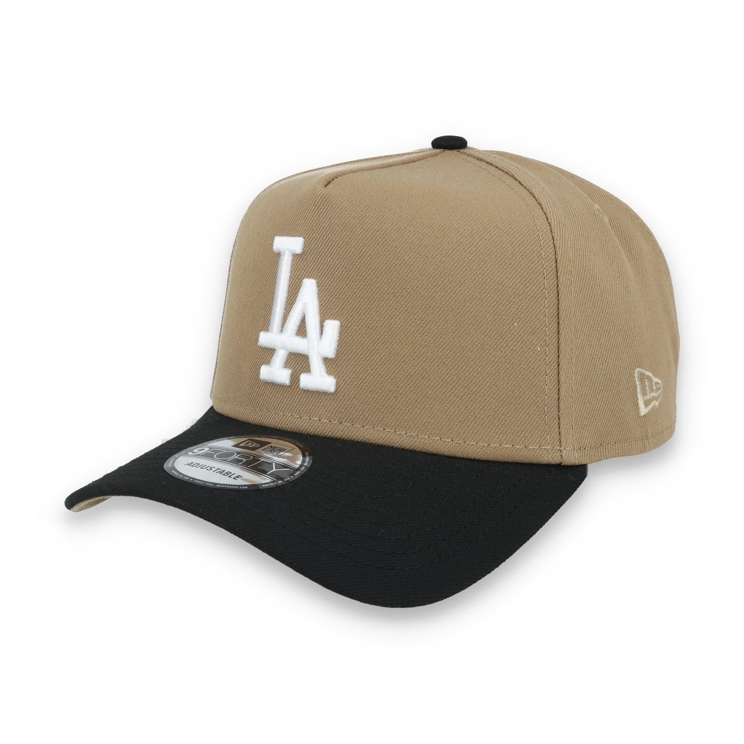 New Era Los Angeles Dodgers 50th Anniversary Side Patch A Frame 9FORTY Adjustable Hat-Khaki
