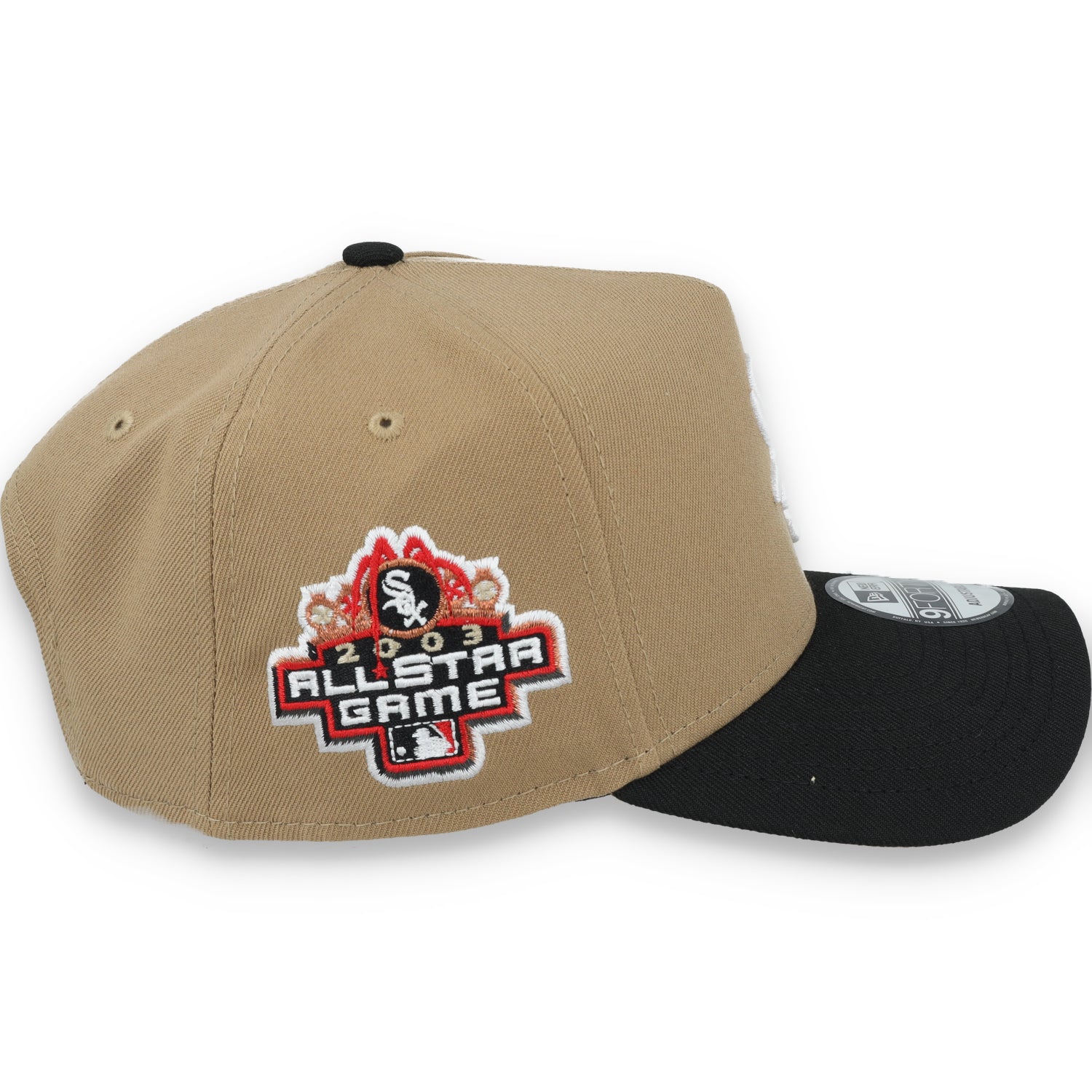 New Era Chicago White Sox 2003 All Star Side Patch A Frame 9FORTY Adjustable Hat-Khaki