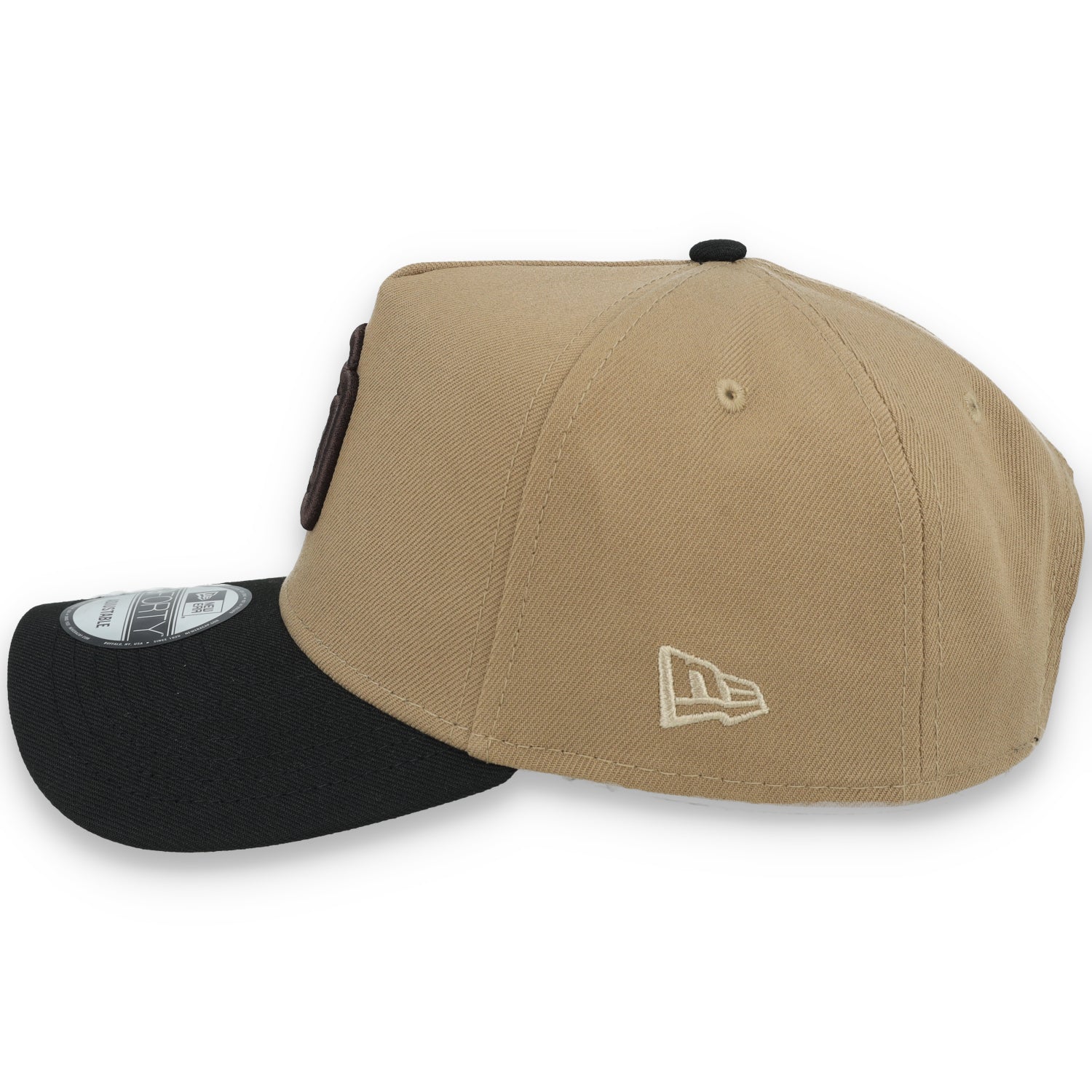New Era San Diego Padres 50th Anniversary Side Patch A Frame 9FORTY Adjustable Hat-Khaki