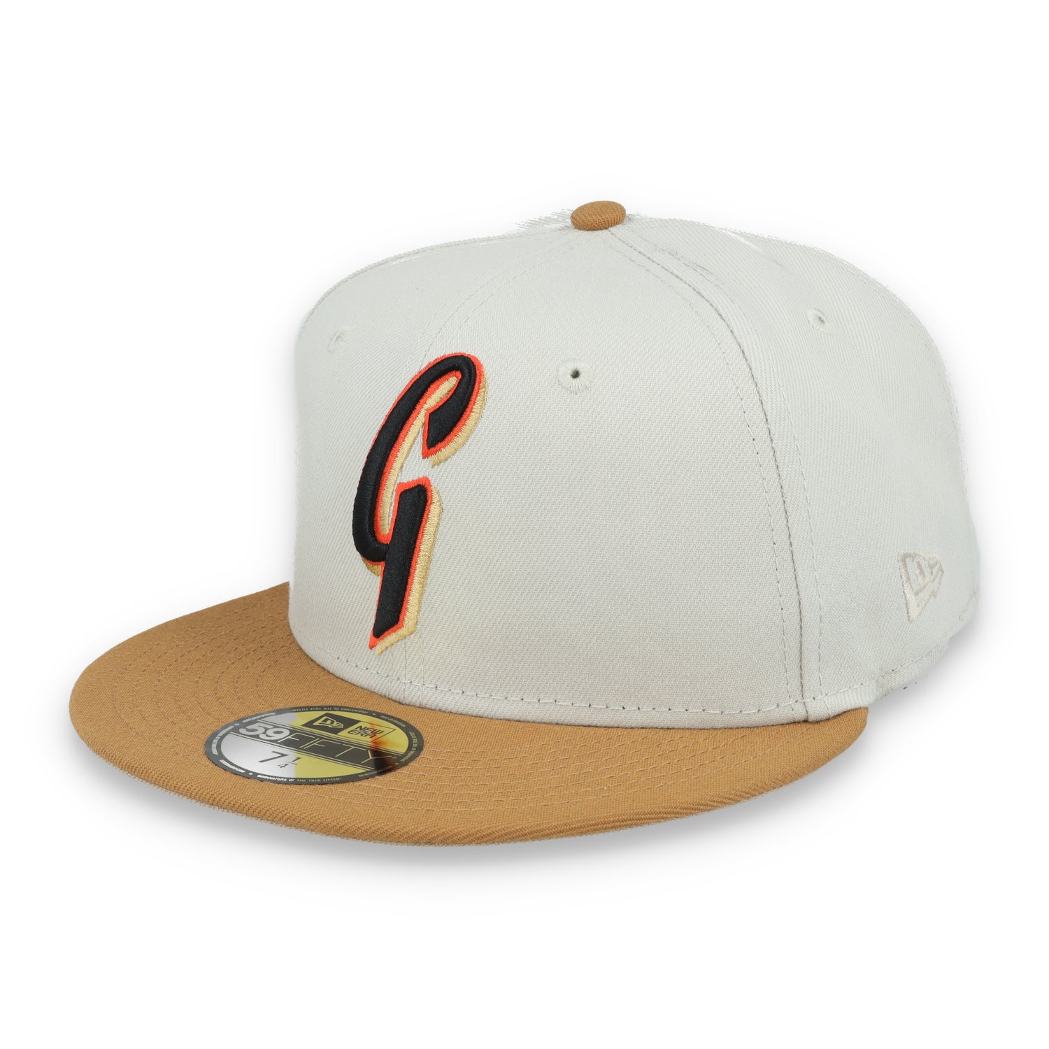 New Era San Francisco Giants 50th Anniversary Side Patch 59IFTY Fitted hat- Chrome/Light Bronze