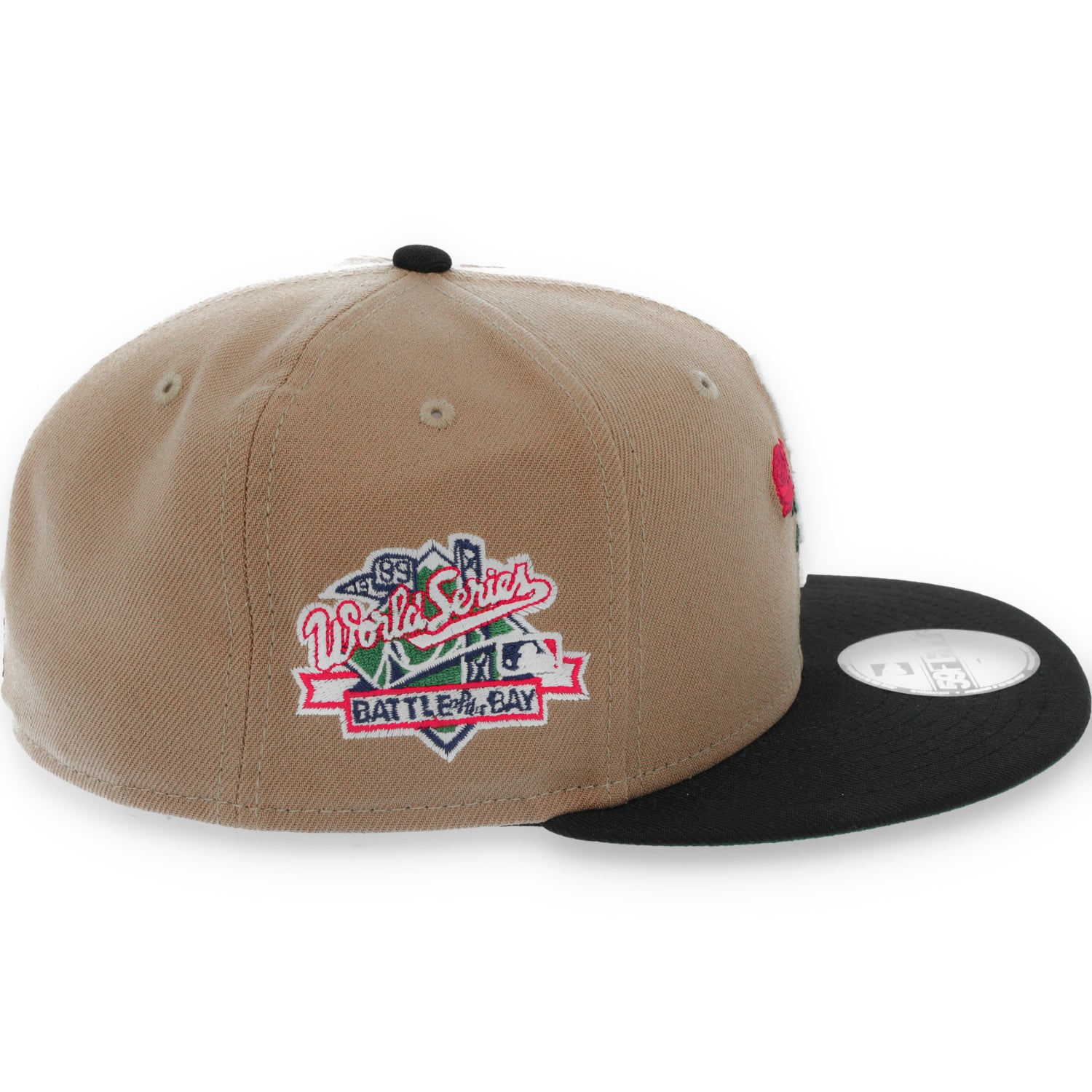 New Era San Francisco Giants Rose 1989 Battle Of The Bay Side patch 59FIFTY Fitted Hat-Khaki