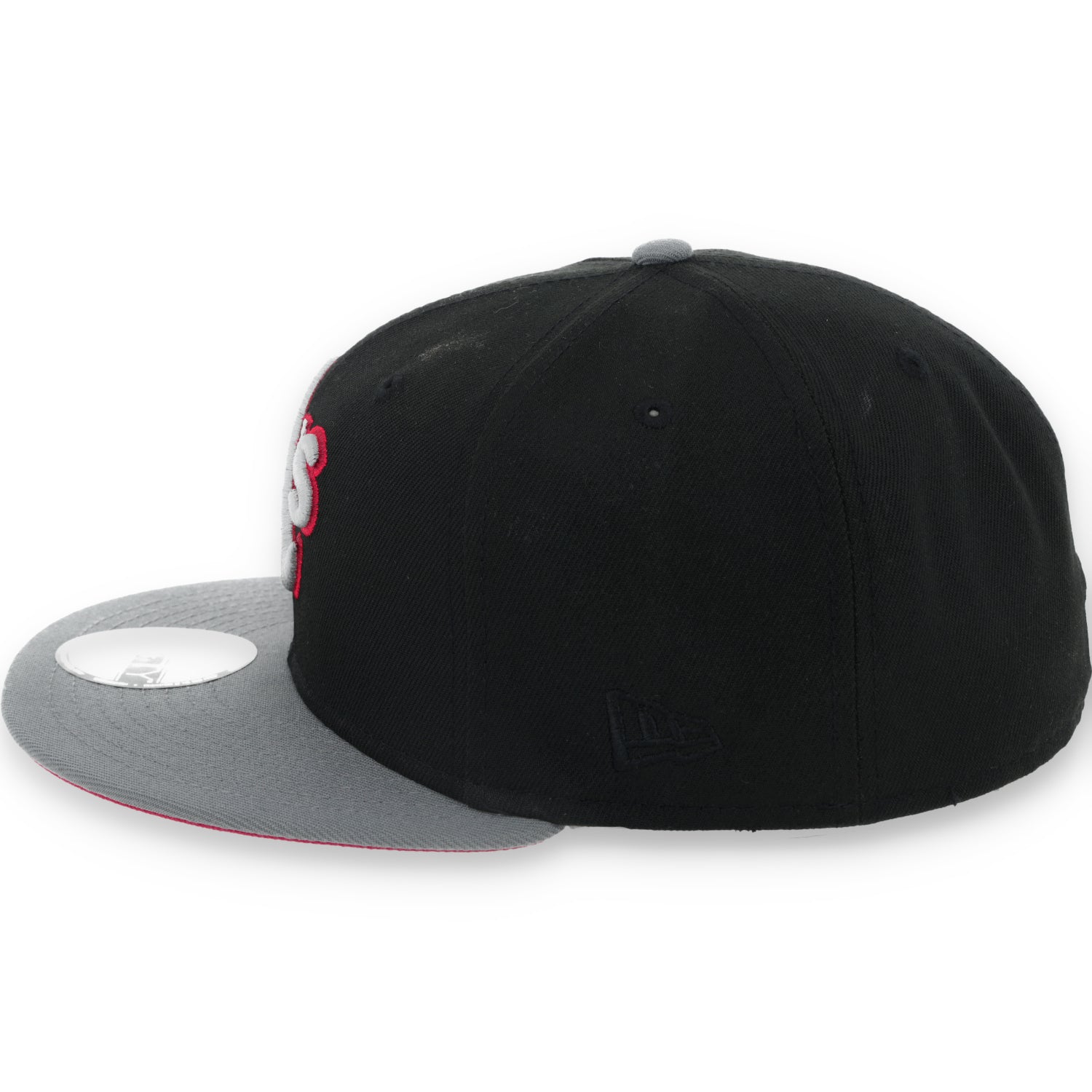 New Era Oakland Athletics 50th Anniversary Series Side Patch Metallic 59FIFTY Fitted Hat- Black/Grey/Red