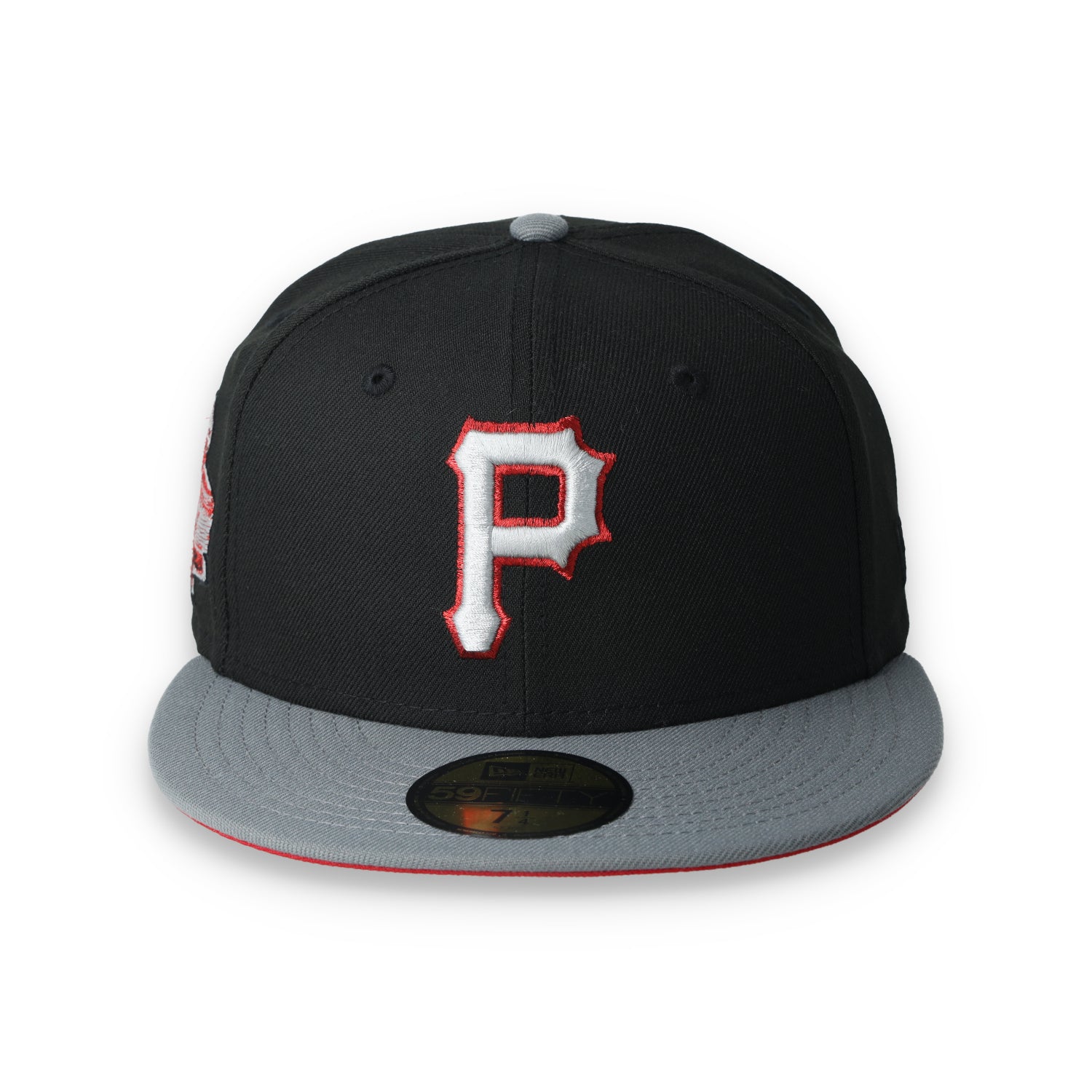 New Era Pittsburgh Pirates World Series Side Patch Metallic 59FIFTY Fitted Hat- Black/Grey/Red