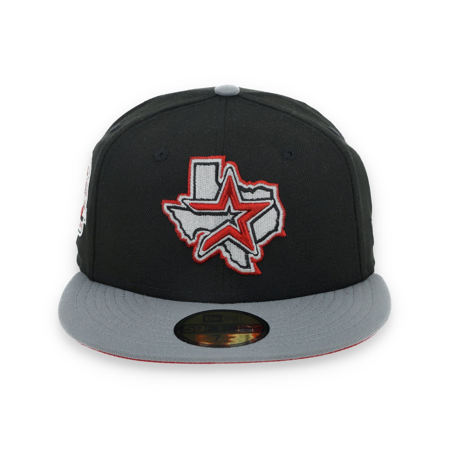 New Era Houston Astros 45th Anniversary Side Patch Metallic 59FIFTY Fitted Hat- Black/Grey/Red