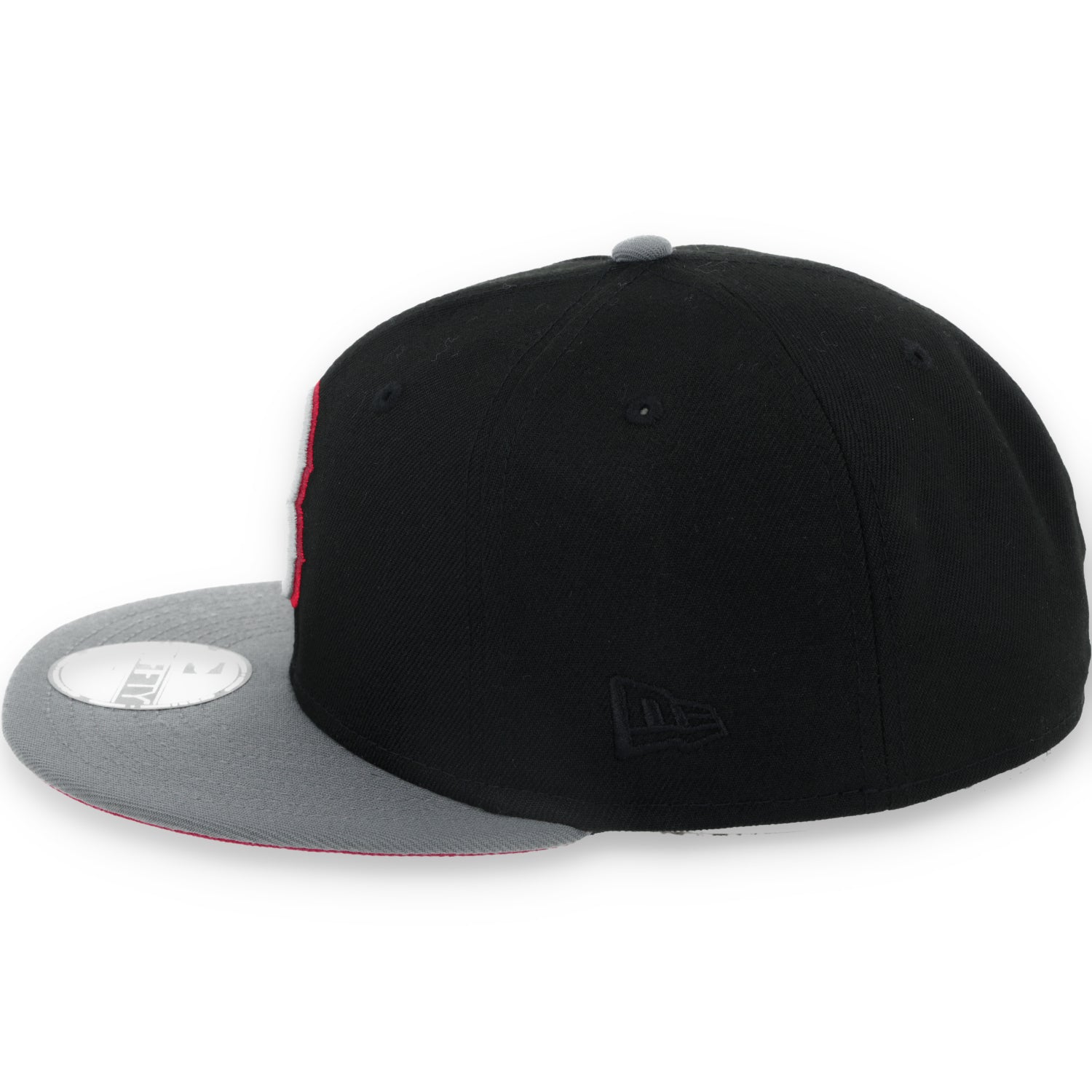 New Era Boston Red Sox 90th Anniversary Side Patch Metallic 59FIFTY Fitted Hat- Black/Grey/Red