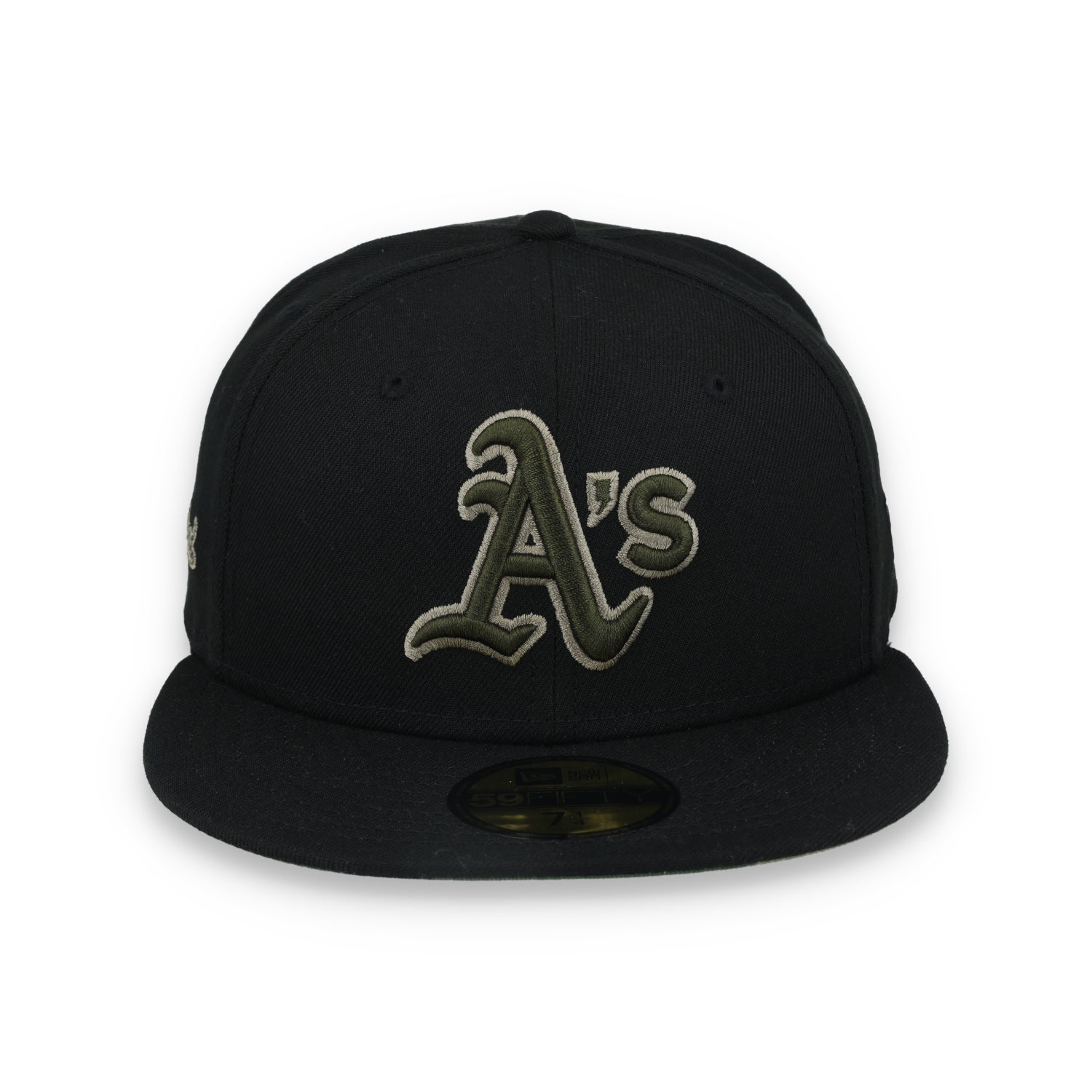 New Era Oakland Athletics Side Script 59FIFTY FITTED HAT-BLK WOOD