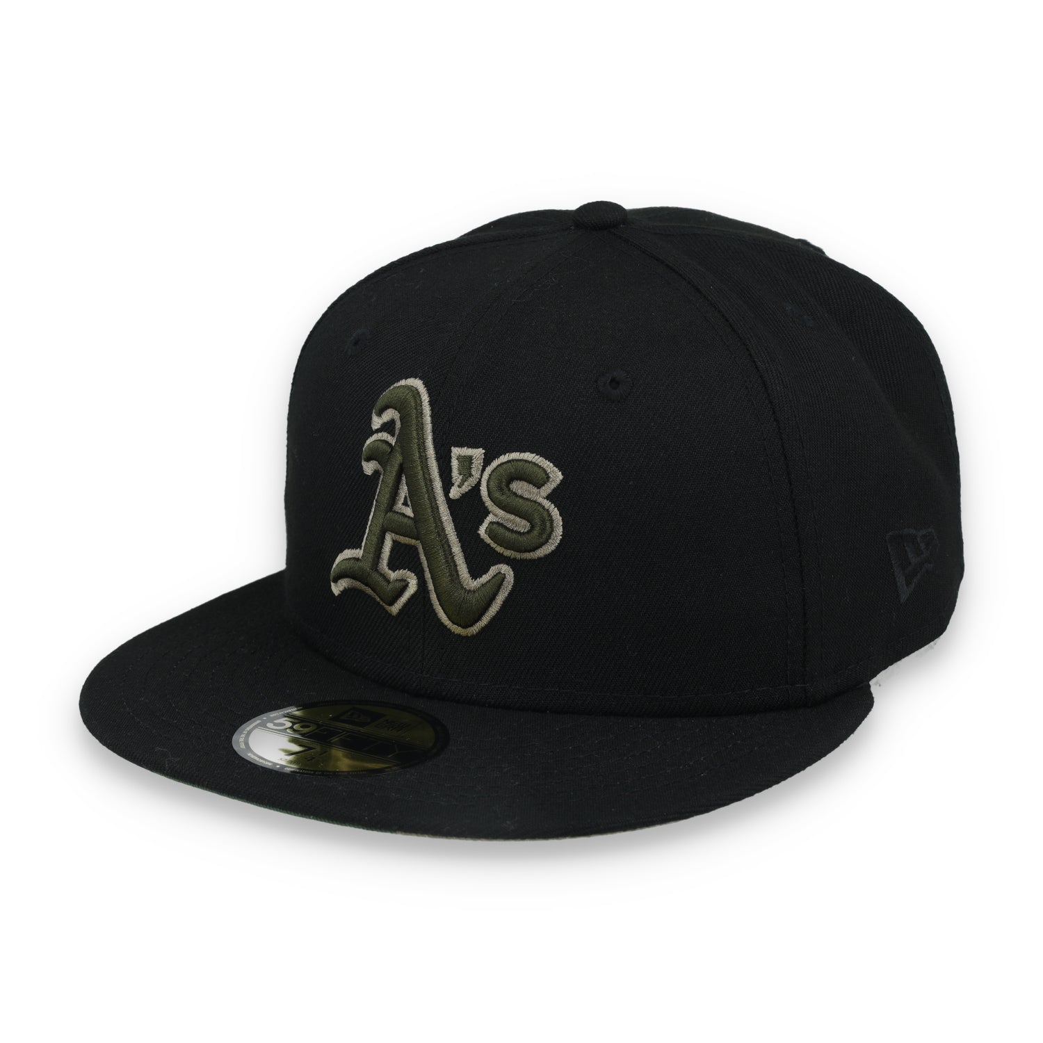 New Era Oakland Athletics Side Script 59FIFTY FITTED HAT-BLK WOOD