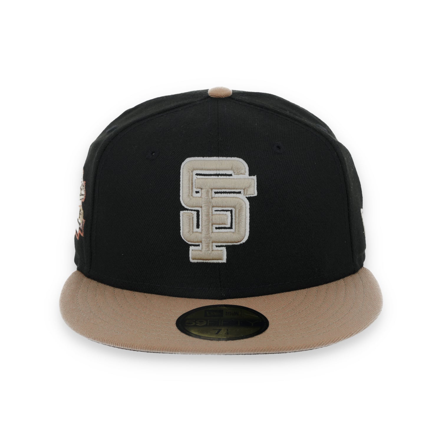 New Era San Francisco Giants 1989 Battle Of The Bay Side patch 59FIFTY Fitted Hat-Black/Khaki