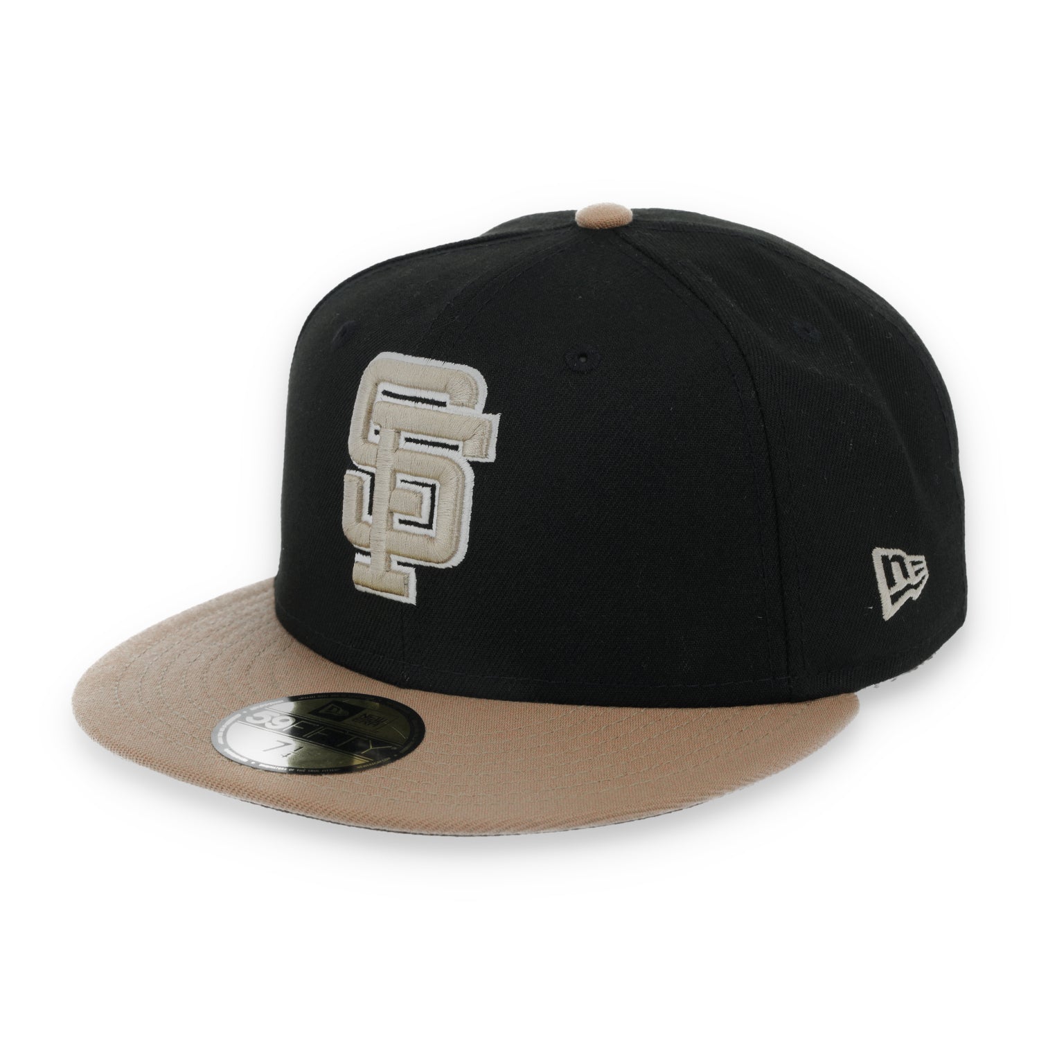 New Era San Francisco Giants 1989 Battle Of The Bay Side patch 59FIFTY Fitted Hat-Black/Khaki