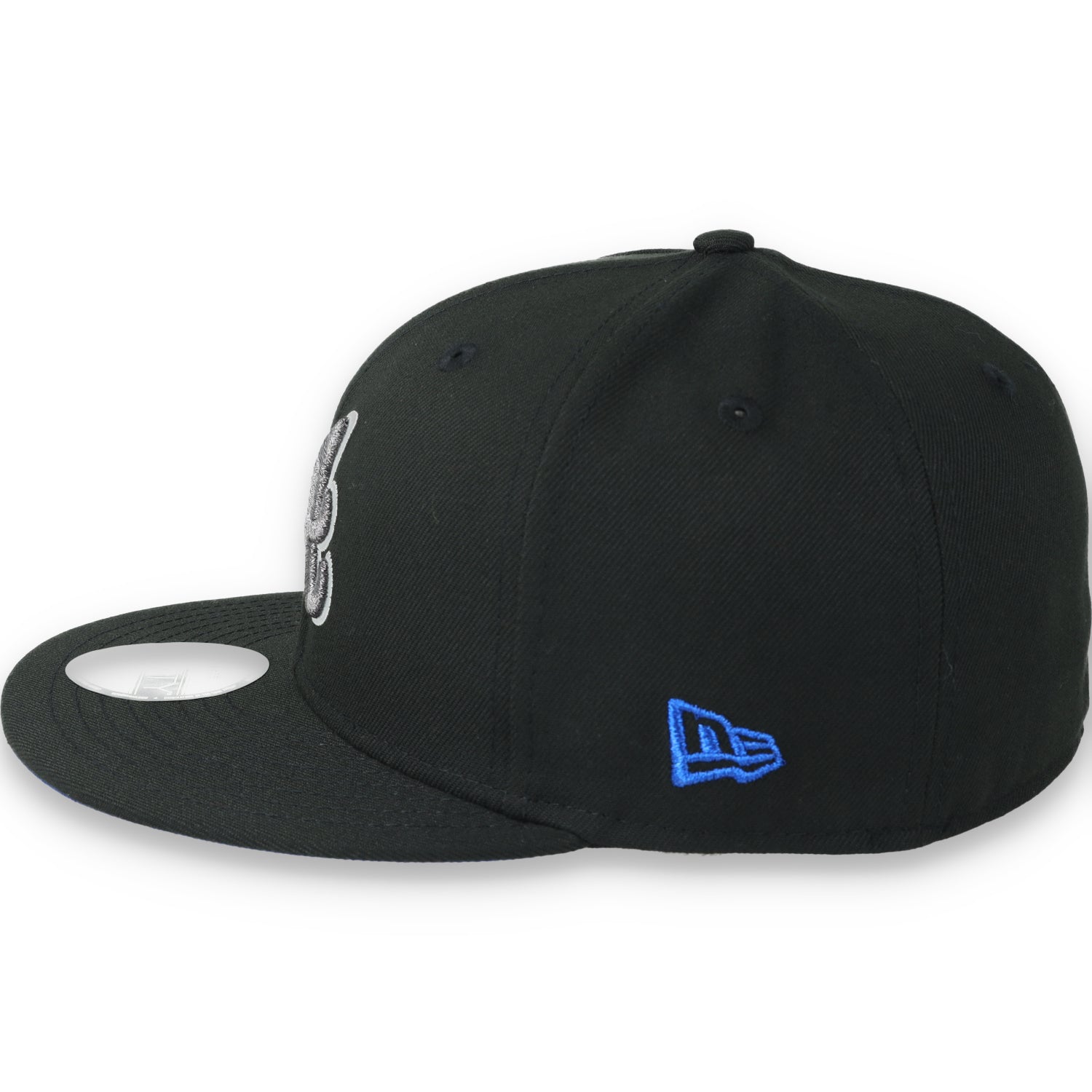 New Era Atlanta Braves 150th Anniversary Side Patch 59FIFTY Fitted Hat-Metallic Grey/Black