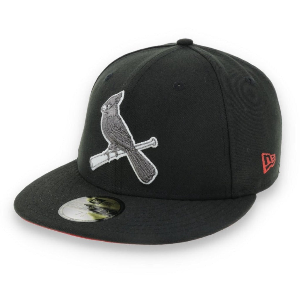 New Era St. Louis Cardinals 2006 World Series Side Patch 59FIFTY Fitted Hat-Metallic Grey/Black