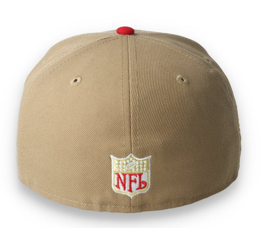 Exclusive San Francisco 49ers 40th Anniversary Side Patch 59FIFTY Fitted Hat- Khaki