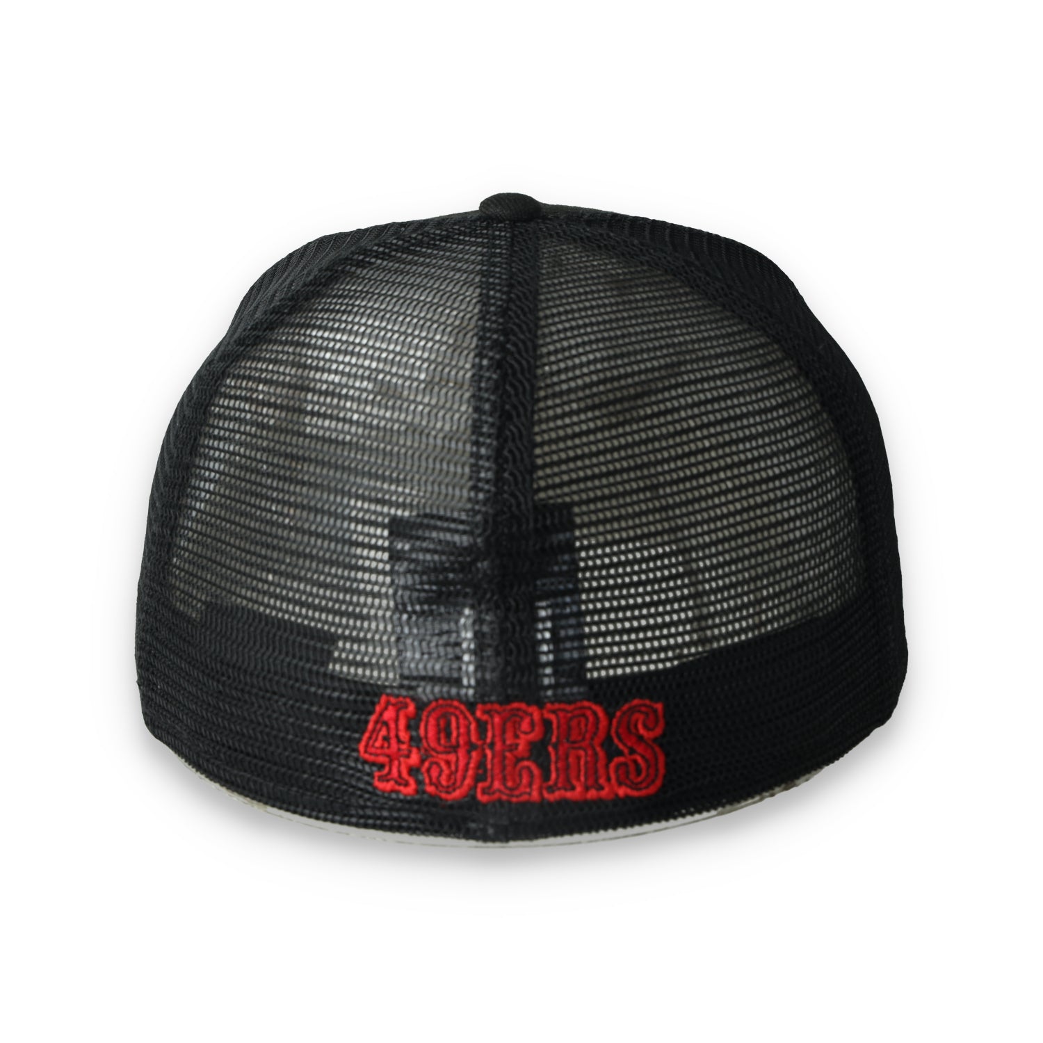 Exclusive San Francisco 49ers Trucker Mesh 59FIFTY Fitted Hat- Black/Red