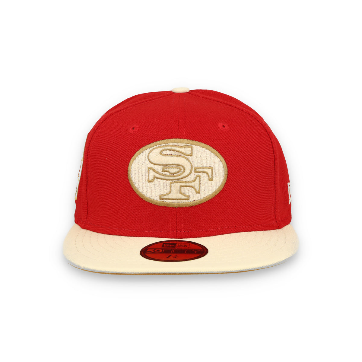 NEW ERA SAN FRANCISCO 49ERS "70 YEARS" SIDE PATCH 59FIFTYFITTED - RED/CREAM