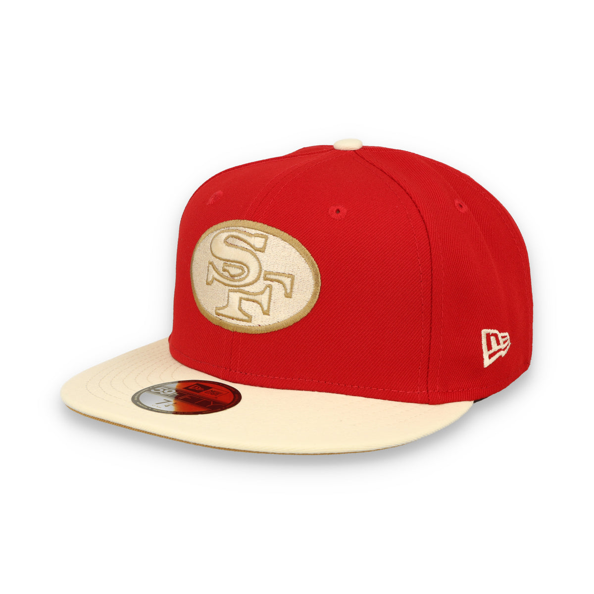 NEW ERA SAN FRANCISCO 49ERS "70 YEARS" SIDE PATCH 59FIFTYFITTED - RED/CREAM