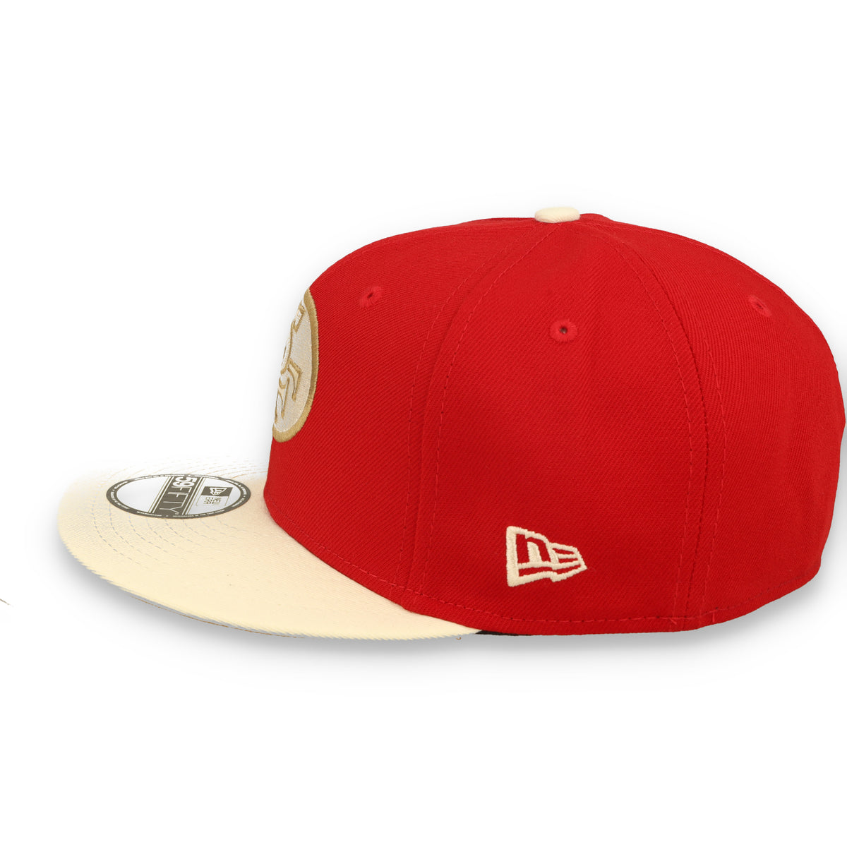 NEW ERA SAN FRANCISCO 49ERS "70 YEARS" SIDE PATCH 59FIFTYFITTED - RED/CREAM