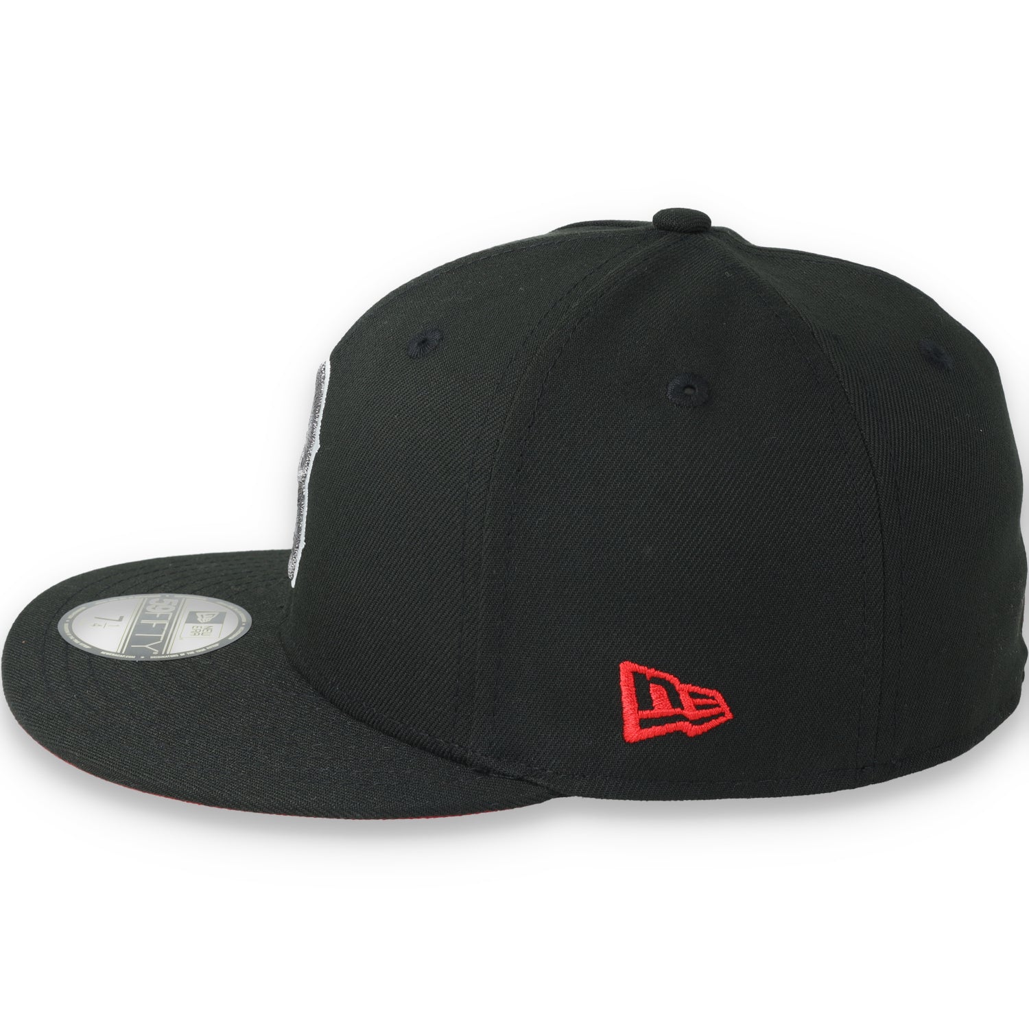New Era Boston Red Sox 2003 World Series Side Patch 59FIFTY Fitted Hat-Metallic Grey/Black