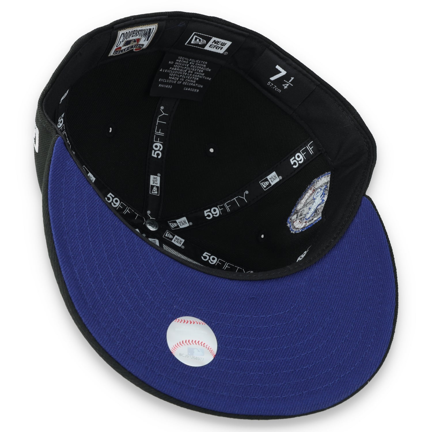 New Era Los Angeles Dodgers 60th Anniversary Side Patch 59FIFTY Fitted Hat-Metallic Grey/Black