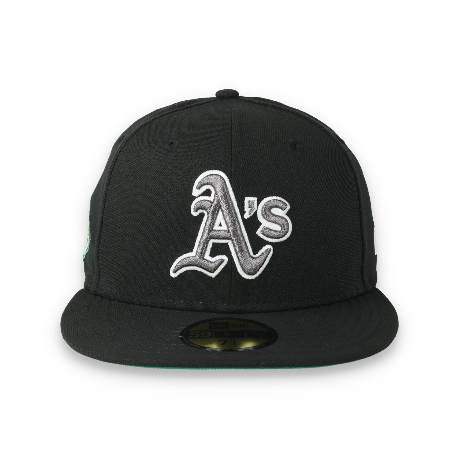 New Era Oakland Athletics 25th Anniversary Side Patch 59FIFTY Fitted Hat-Metallic Grey/Black