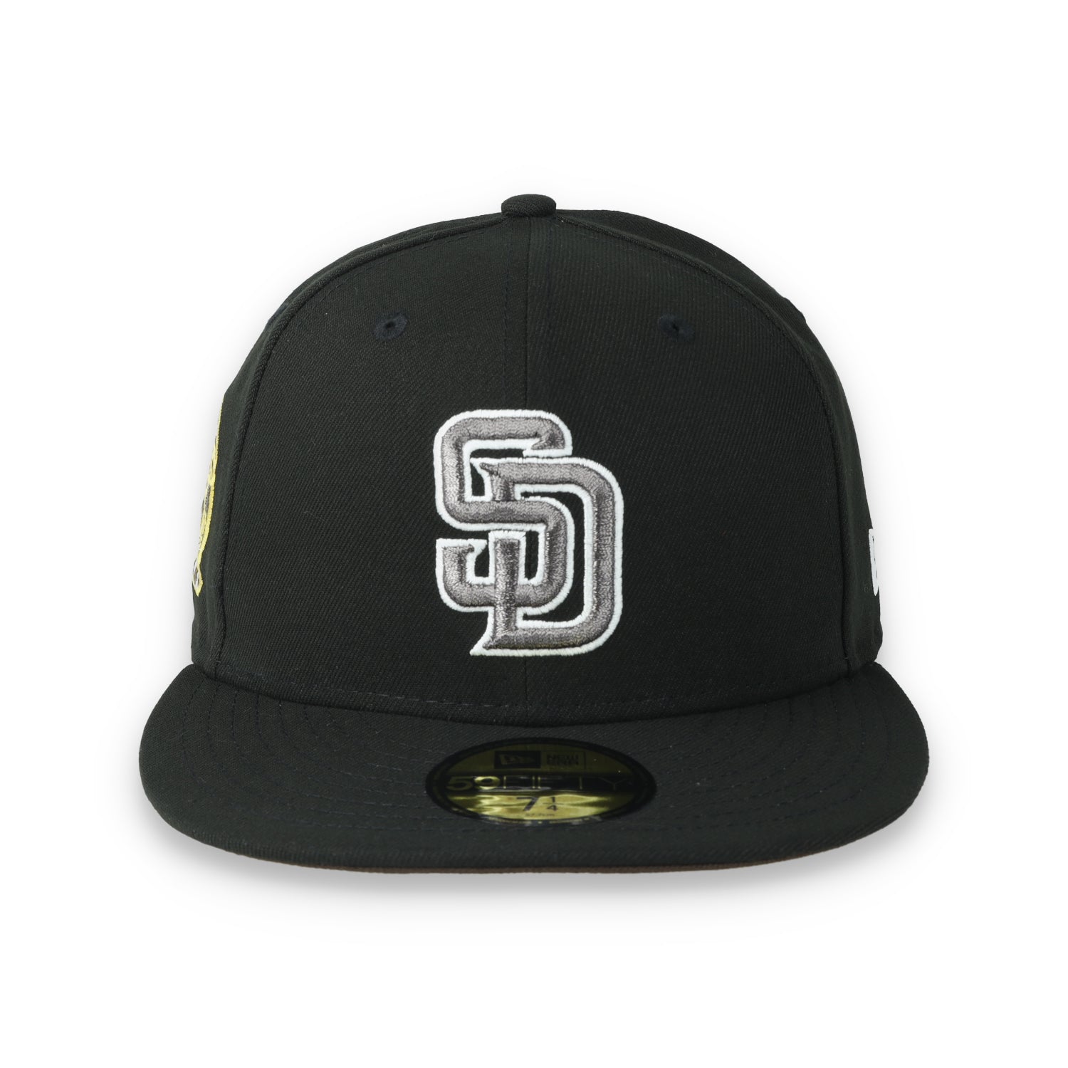 New Era San Diego Padres 25th Anniversary Side Patch 59FIFTY Fitted Hat-Metallic Grey/Black