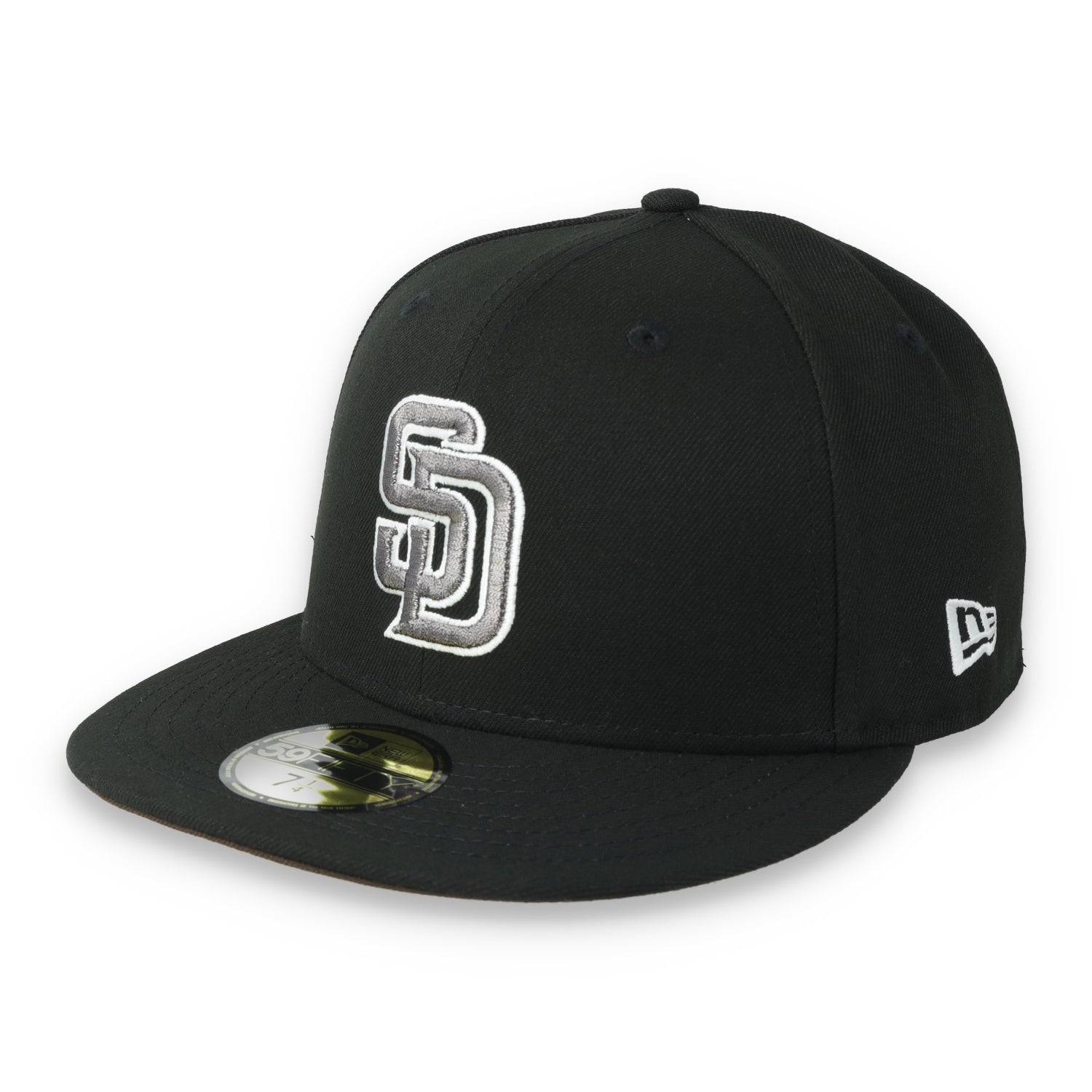 New Era San Diego Padres 25th Anniversary Side Patch 59FIFTY Fitted Hat-Metallic Grey/Black