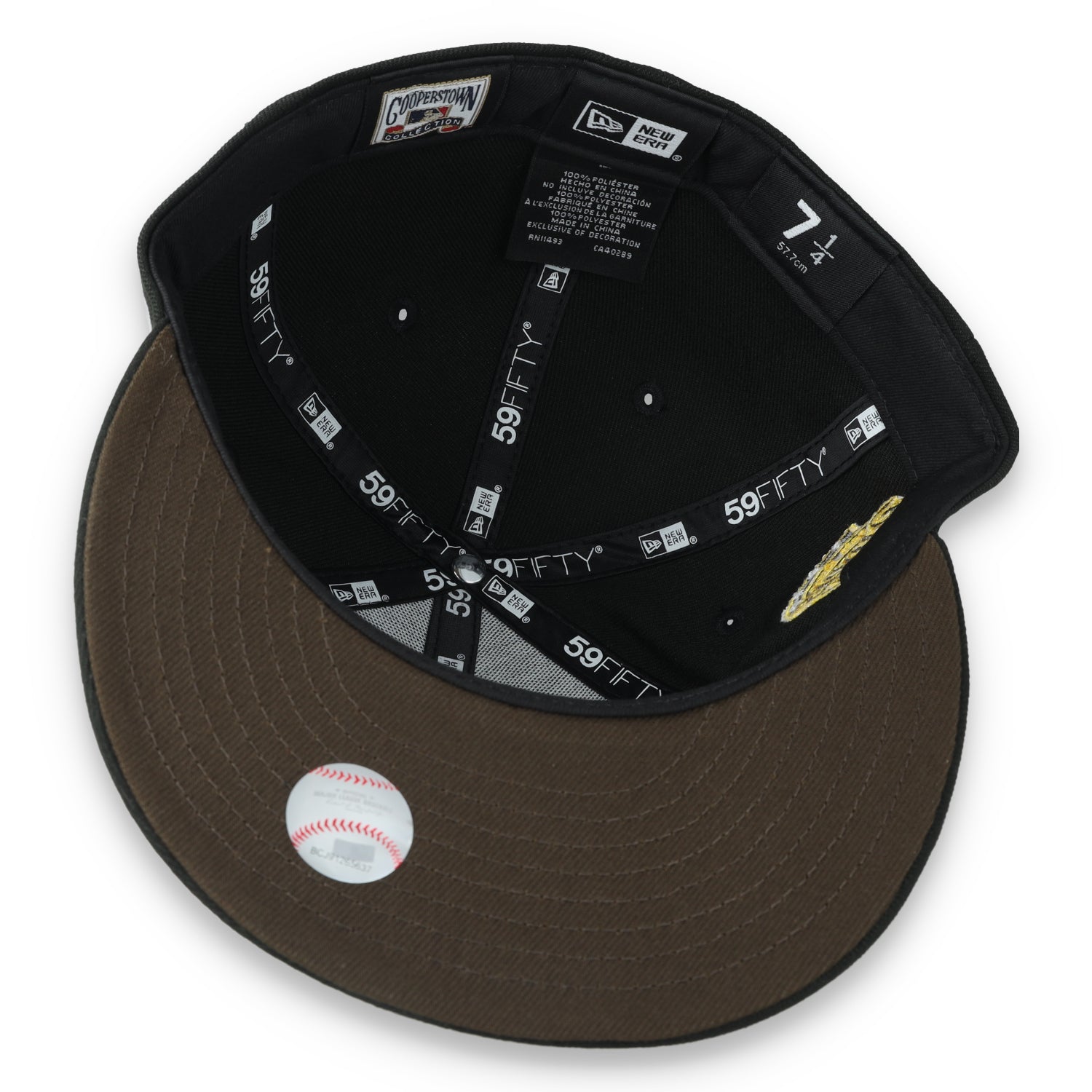 New Era San Diego Padres 25th Anniversary Side Patch 59FIFTY Fitted Hat-Metallic Grey/Black