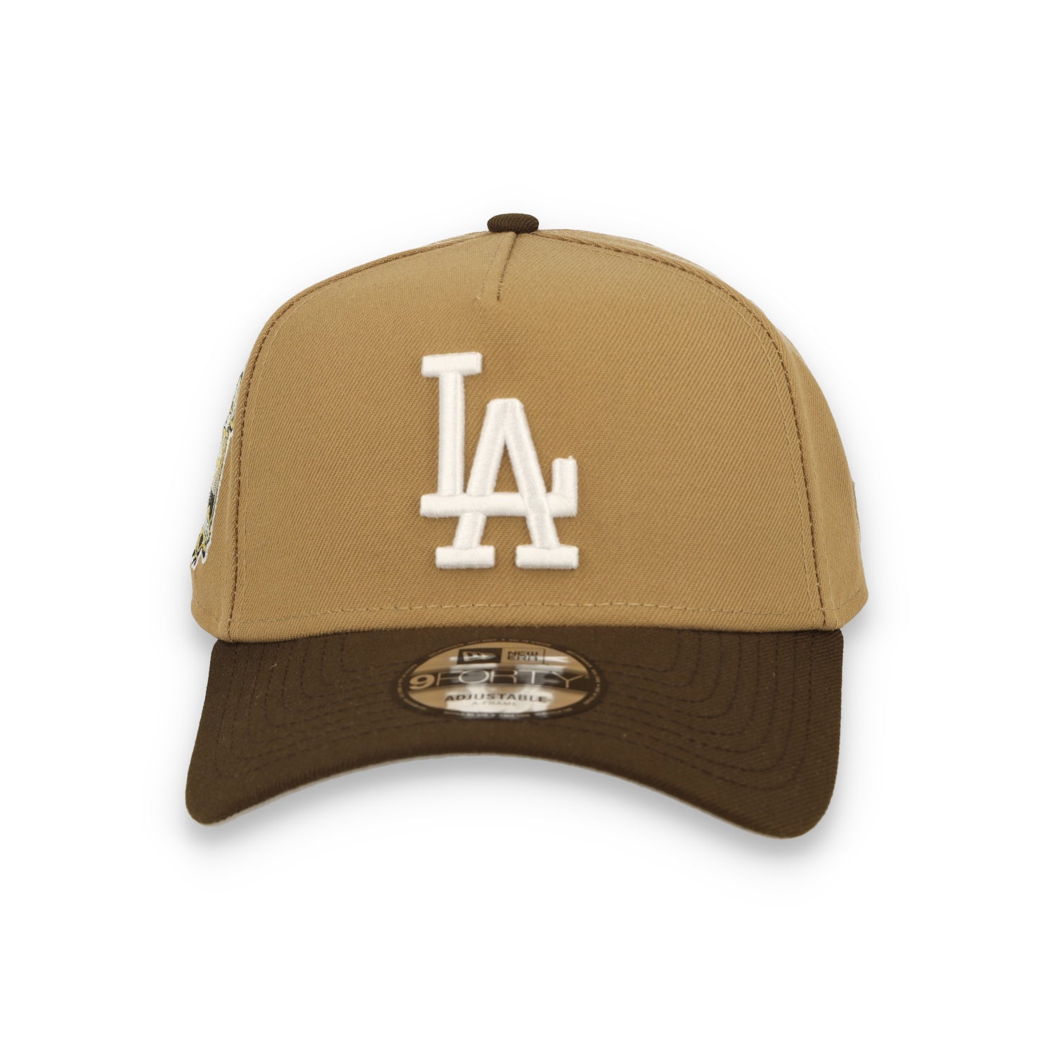 New Era Los Angeles Dodgers 40th Anniversary 9FORTY A-Frame Snapback Hat-Khaki/Burnt Wood