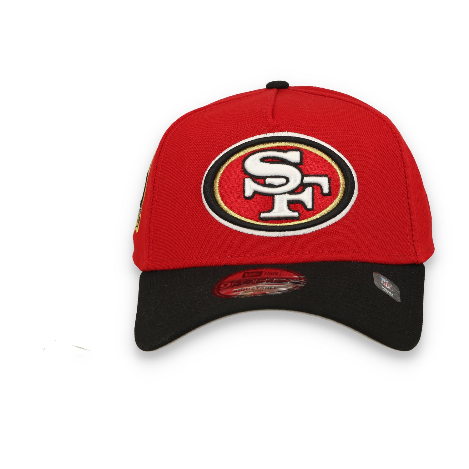 NEW ERA 49ER 60TH SEASON SIDE PATCH 9-FORTY A-FRAME SNAPBACK-RED/BLACK