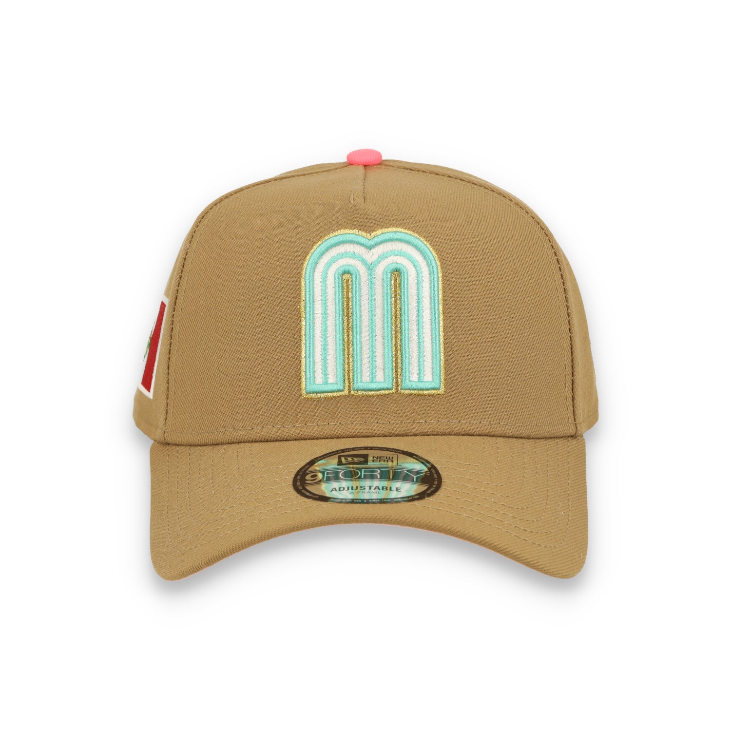New Era Mexico WBC 9FORTY A-Frame Snapback Hat-Khaki