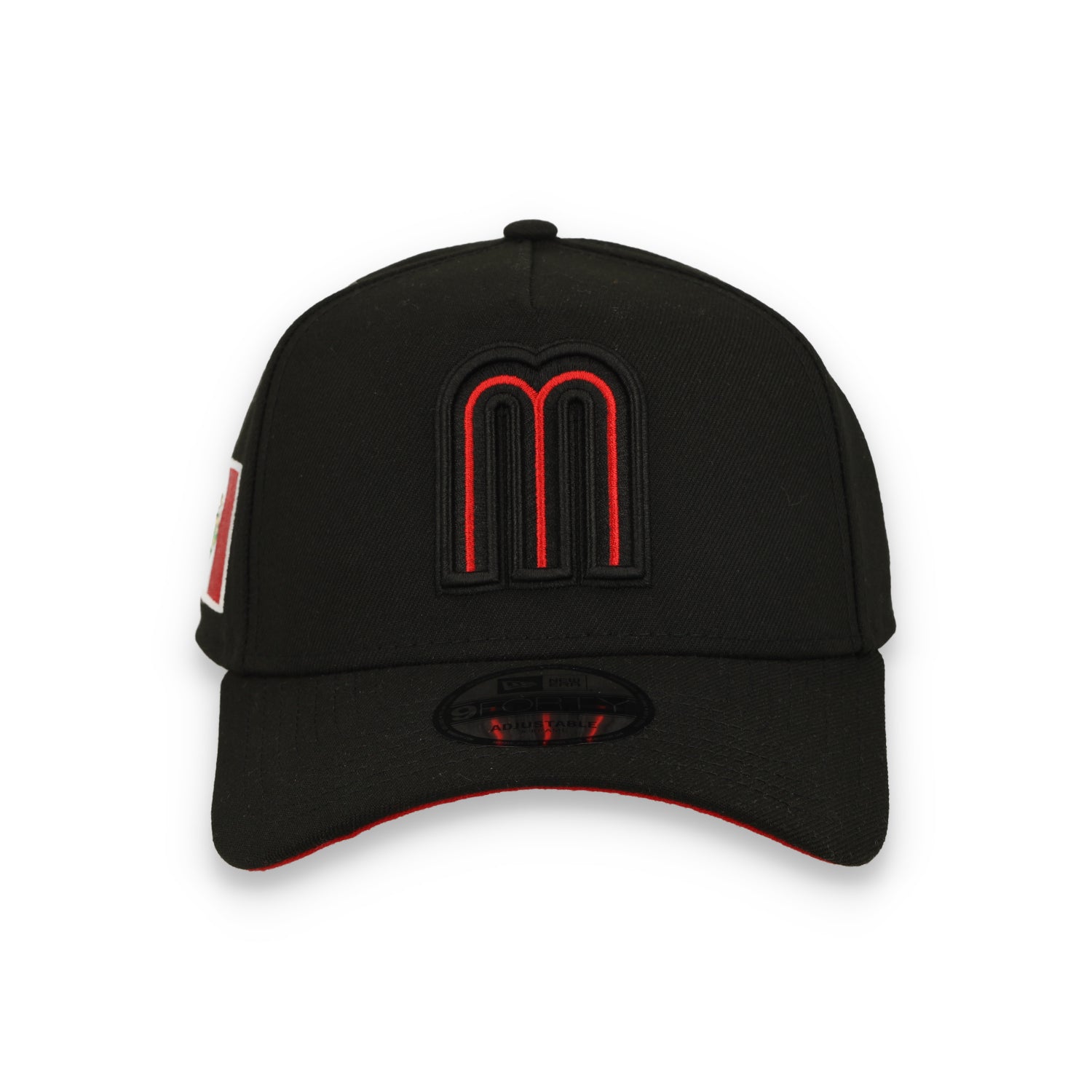 New Era Mexico WBC 9FORTY A-Frame Snapback Hat-Black/Red