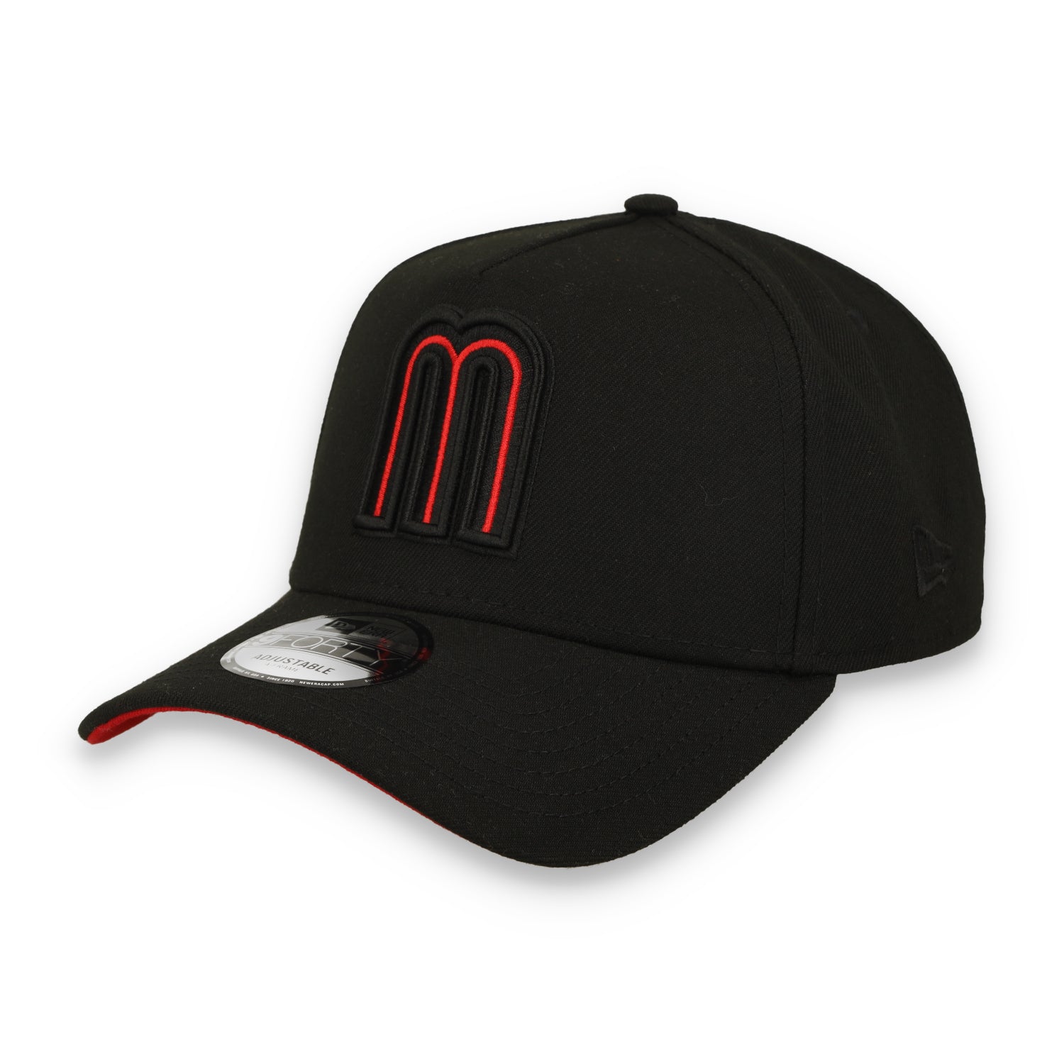 New Era Mexico WBC 9FORTY A-Frame Snapback Hat-Black/Red
