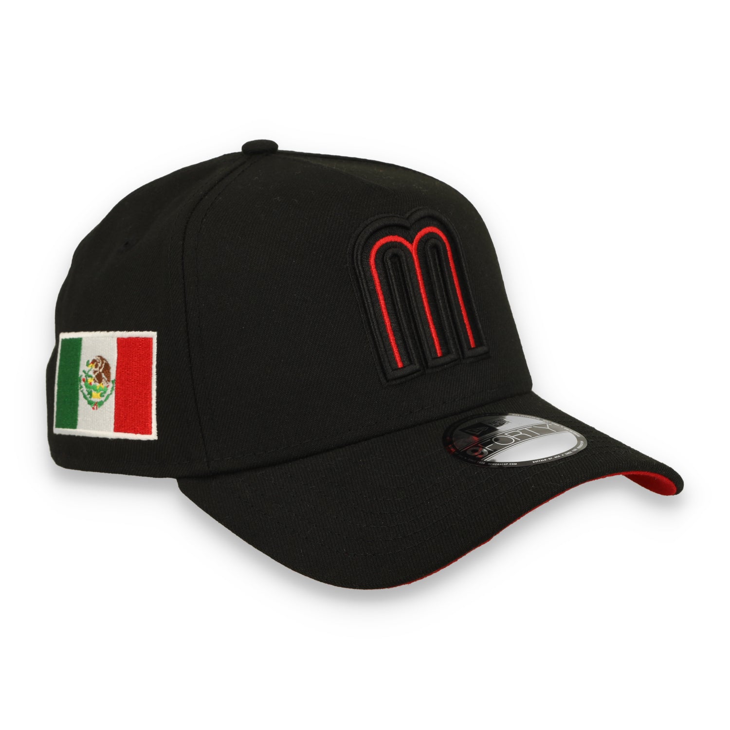 New Era Mexico WBC 9FORTY A-Frame Snapback Hat-Black/Red