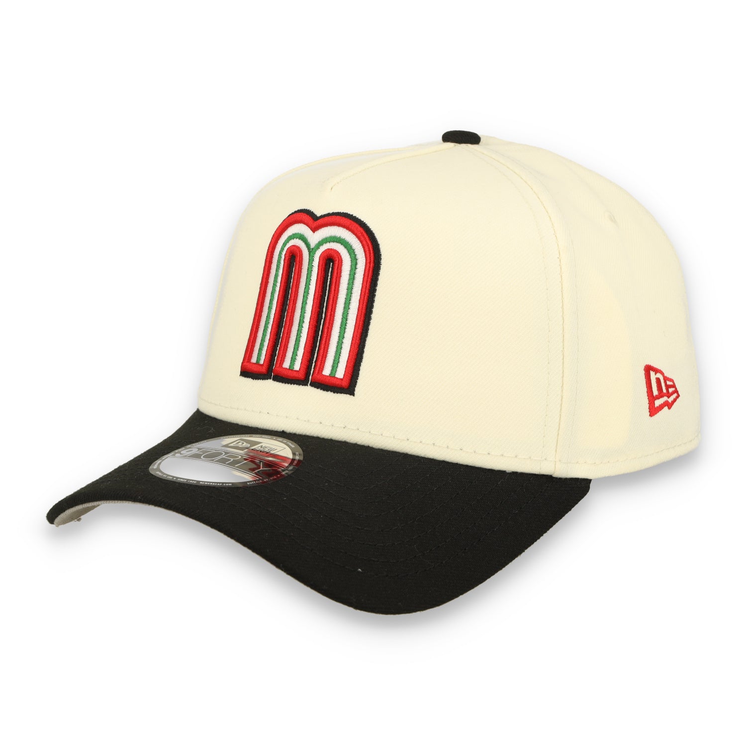 New Era Mexico WBC 9FORTY A-Frame Snapback Hat-WHITE/BLACK