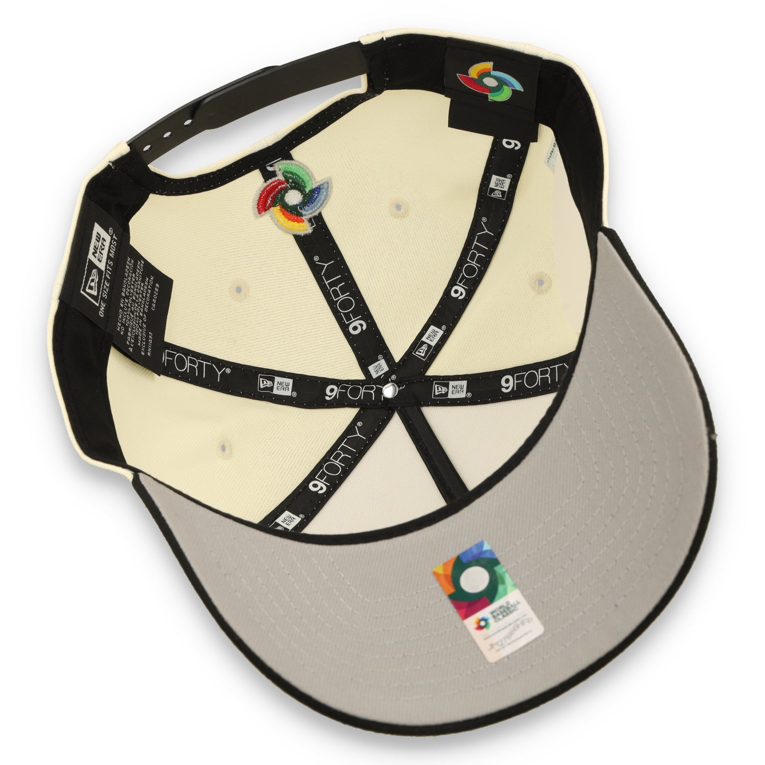 New Era Mexico WBC 9FORTY A-Frame Snapback Hat-WHITE/BLACK