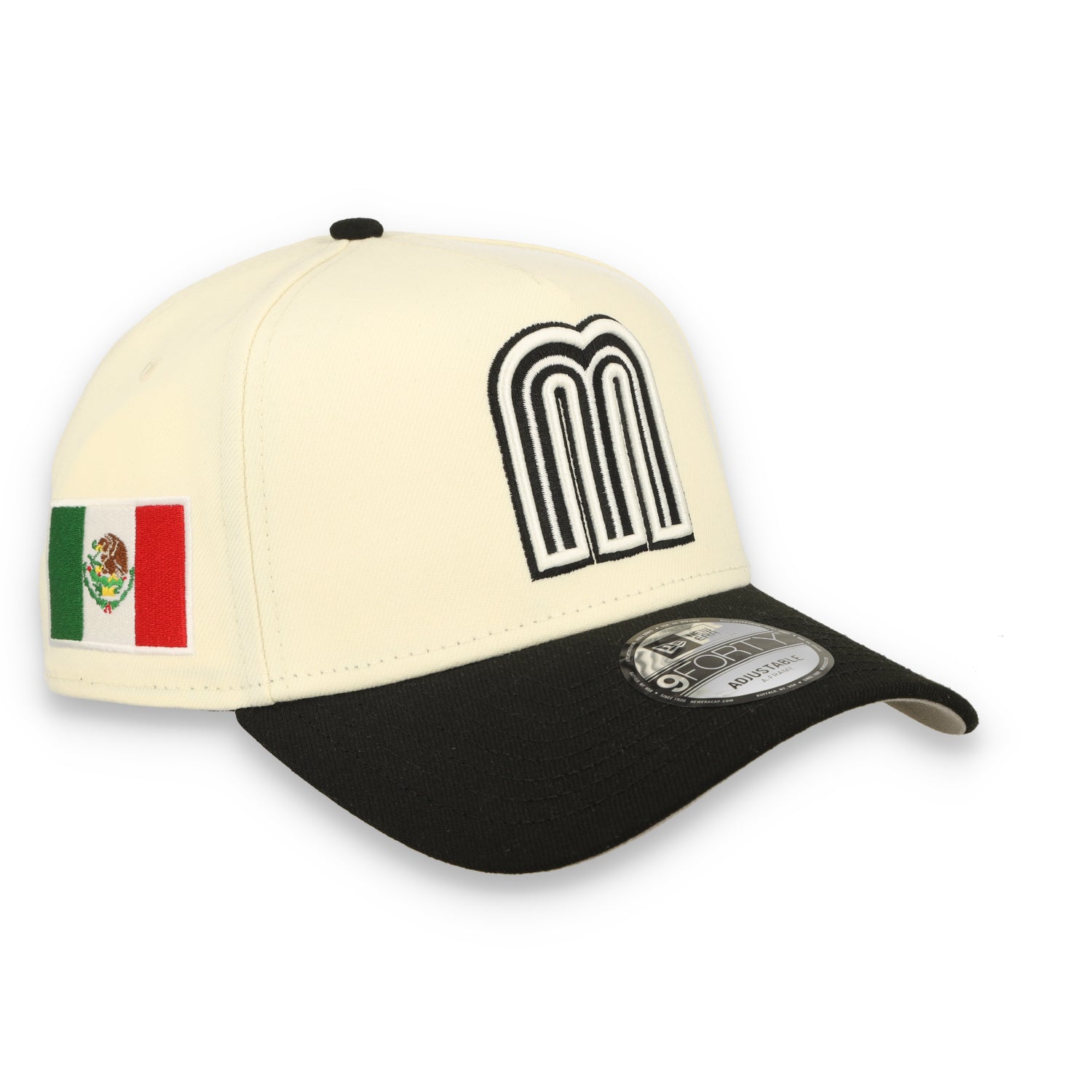 New Era Mexico WBC 9FORTY A-Frame Snapback Hat-Chrome/Black