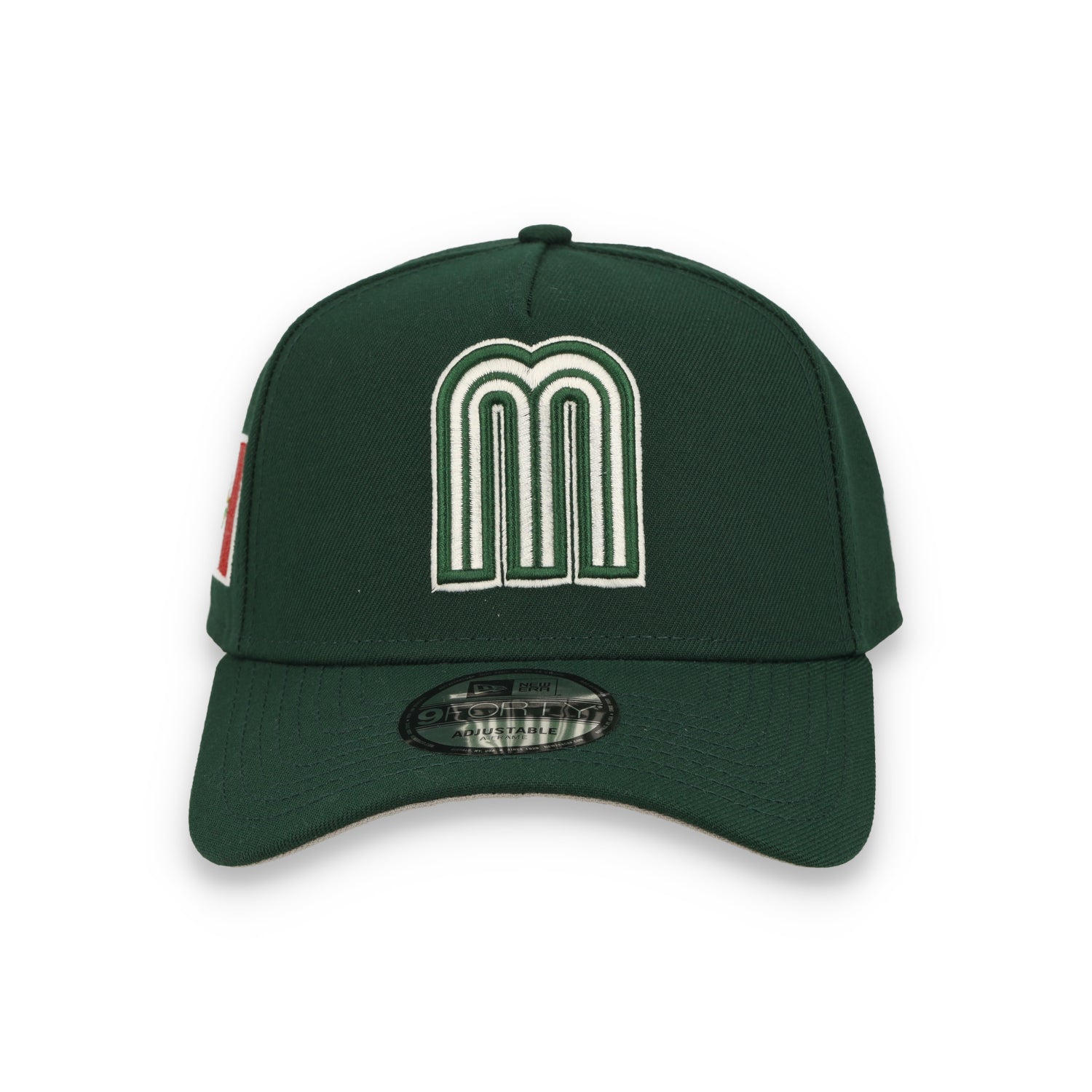 New Era Mexico WBC 9FORTY A-Frame Snapback Hat-Dark Green
