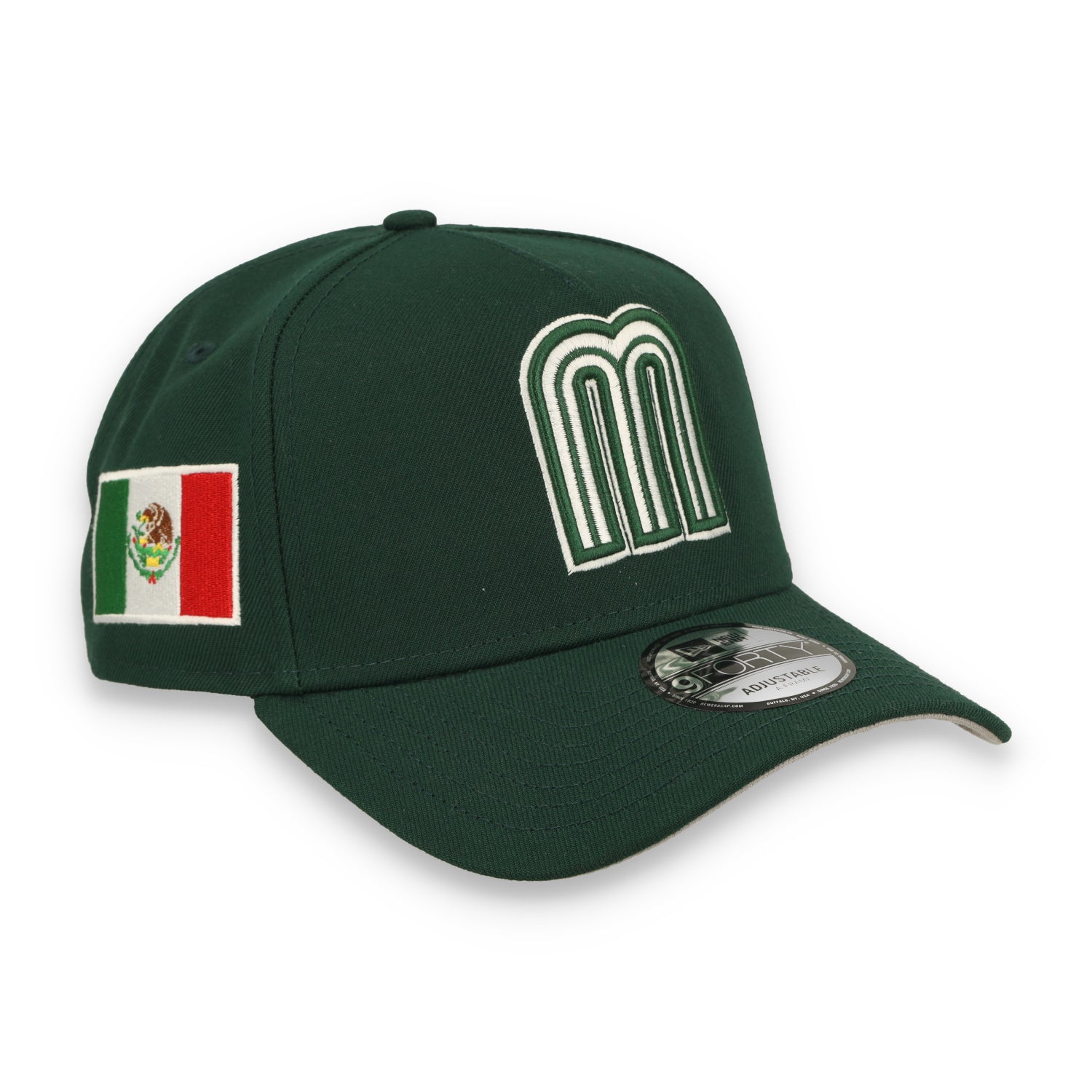New Era Mexico WBC 9FORTY A-Frame Snapback Hat-Dark Green