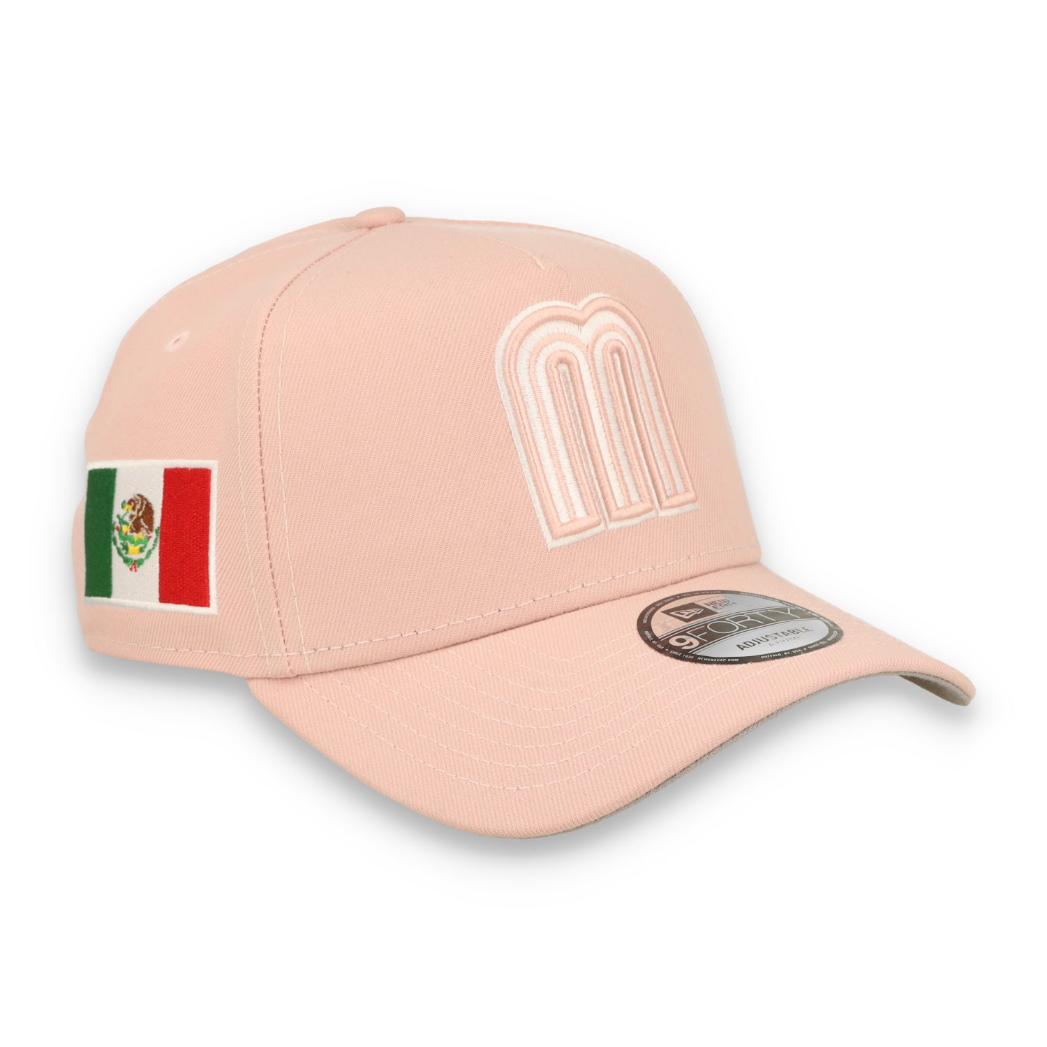 New Era Mexico WBC 9FORTY A-Frame Snapback Hat-Pink