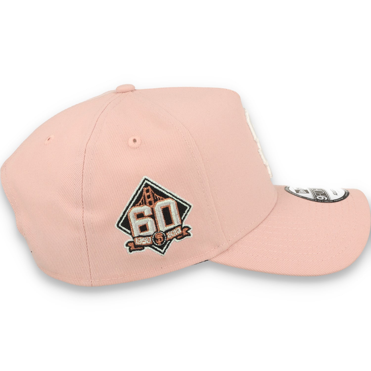 New Era San Francisco Giants 60th Anniversary 9FORTY A-Frame Snapback Hat-Pink Rouge