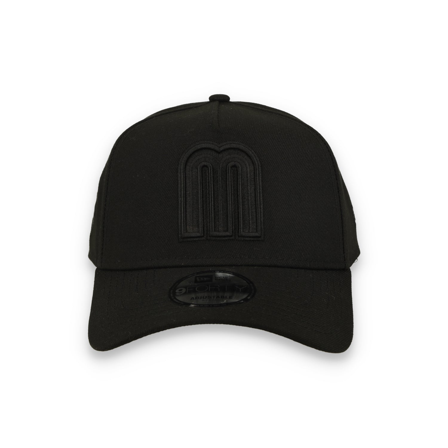 New Era Mexico WBC Black On Black 9FORTY A-Frame Snapback Hat-