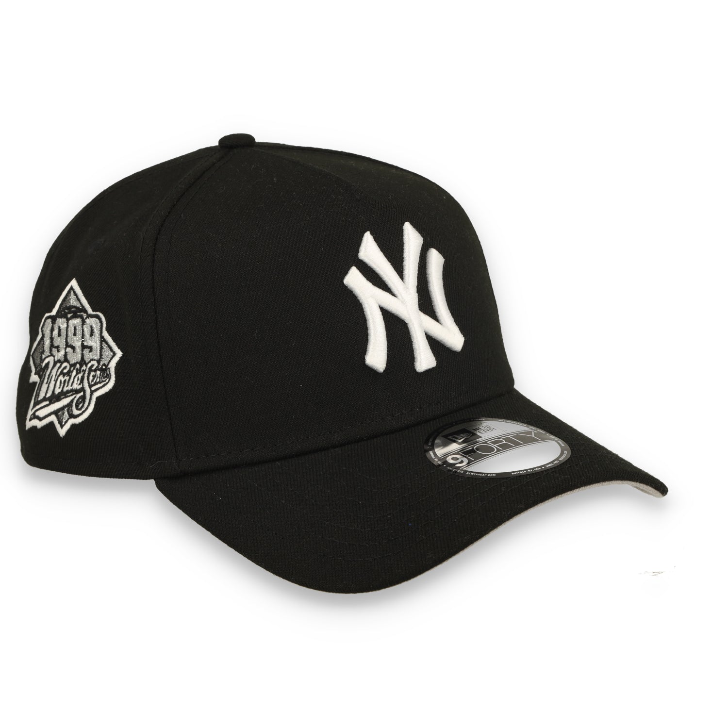 New Era New York Yankees 1999 World Series Side Patch A Frame 9FORTY Adjustable Hat-Black/White