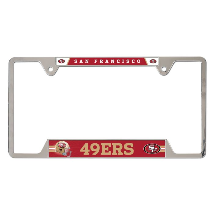 SAN FRANCISCO 49ERS METAL LICENSE PLATE FRAME