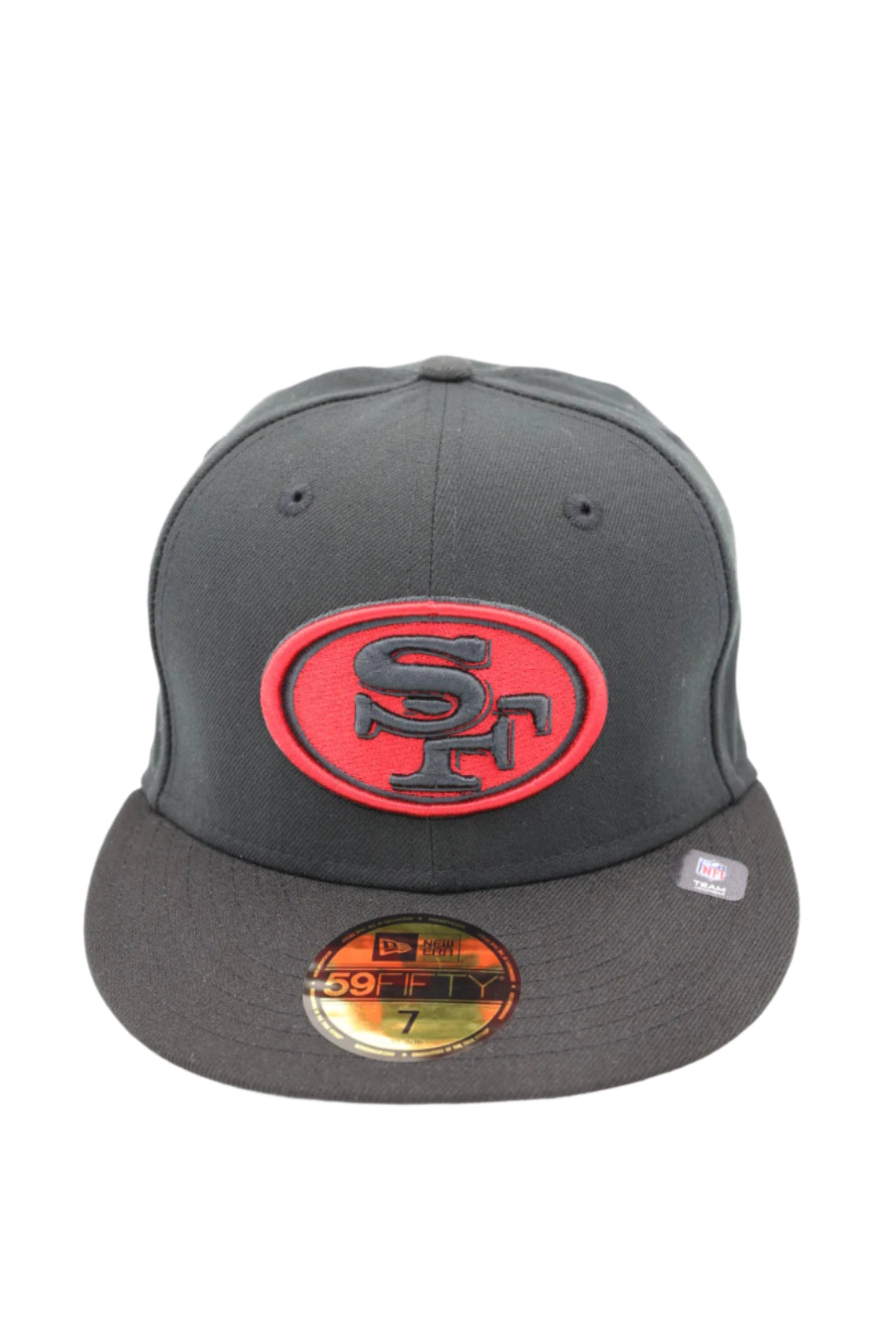 San Francisco 49ers New Era Alternate Logo Omaha 59FIFTY Fitted Hat - Black
