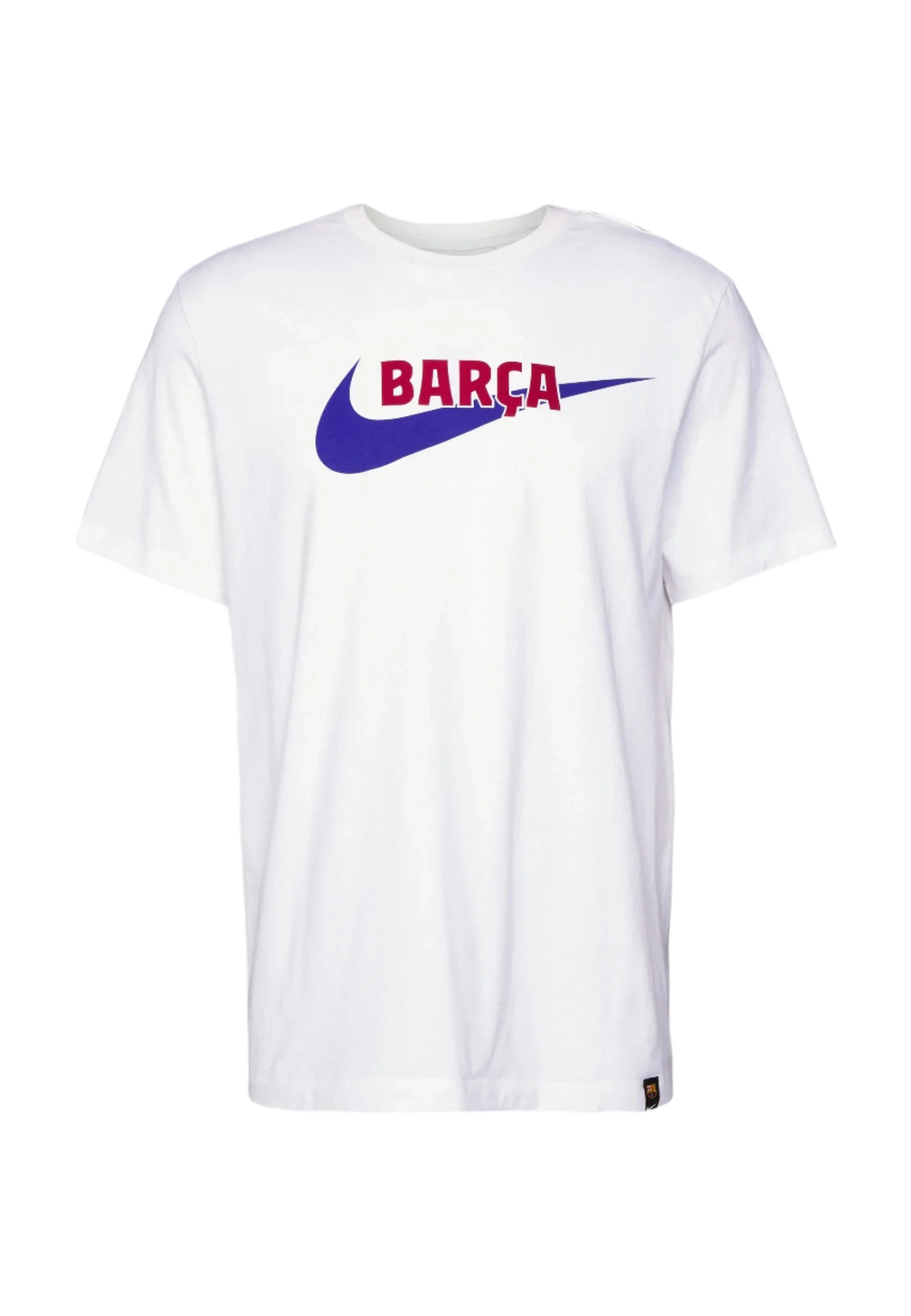 Nike Men's Swoosh FC Barcelona Soccer T-Shirt-White