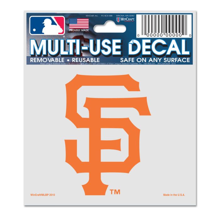 SAN FRANCISCO GIANTS MULTI-USE DECAL 3" X 4"