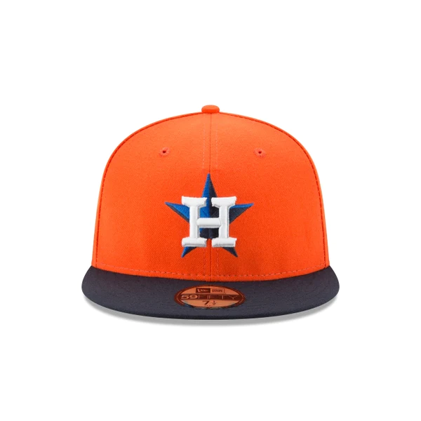 HOUSTON ASTROS NEW ERA AUTHENTIC COLLECTION 59FIFTY FITTED-ON-FIELD COLLECTION-ORANGE