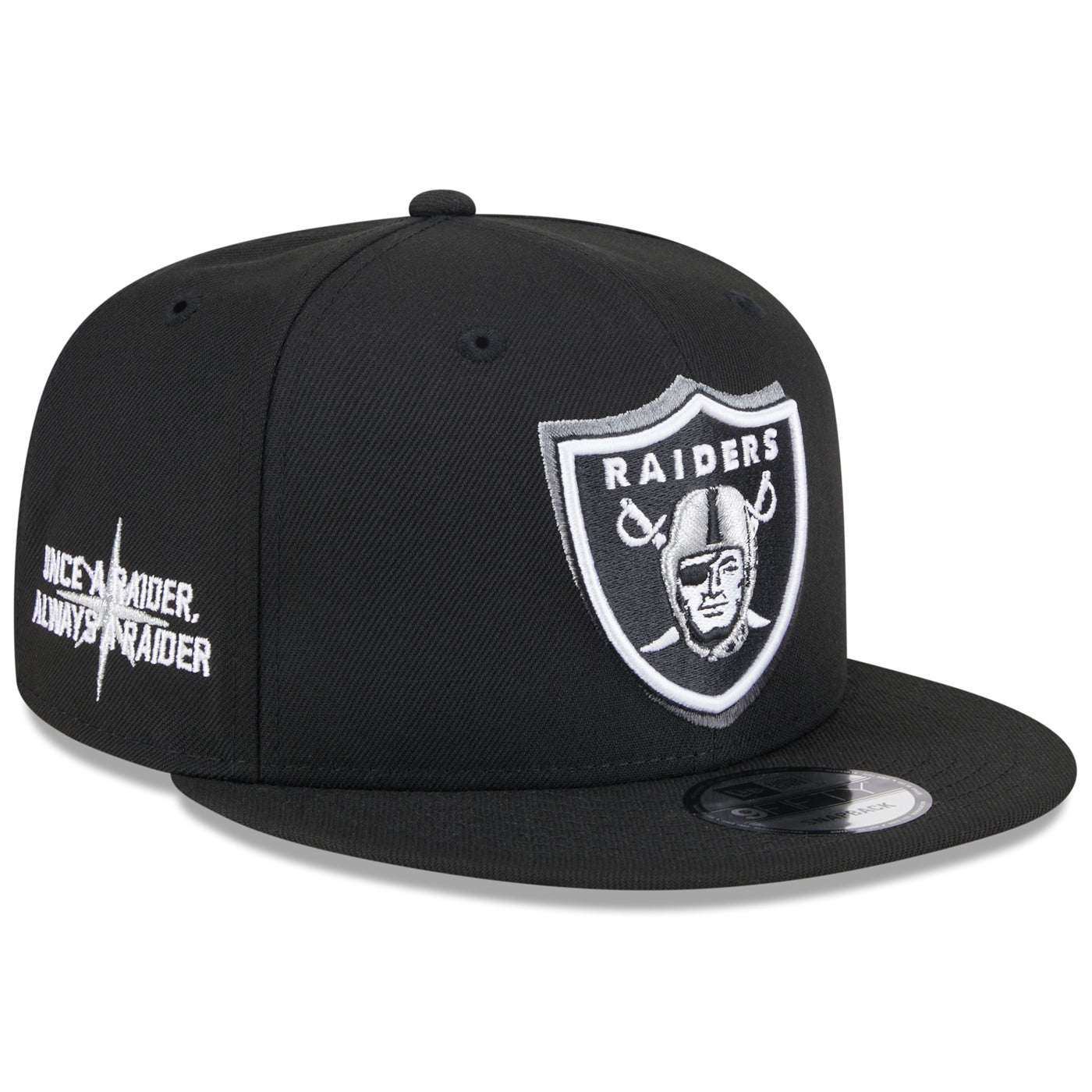 New Era Las Vegas Raiders 2024 Draft Team Color 9FIFTY Snapback Hat-Black