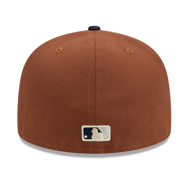 New Era New York Yankees Harvest 2009 Side Patch 59fifty Fitted Hat-Brown
